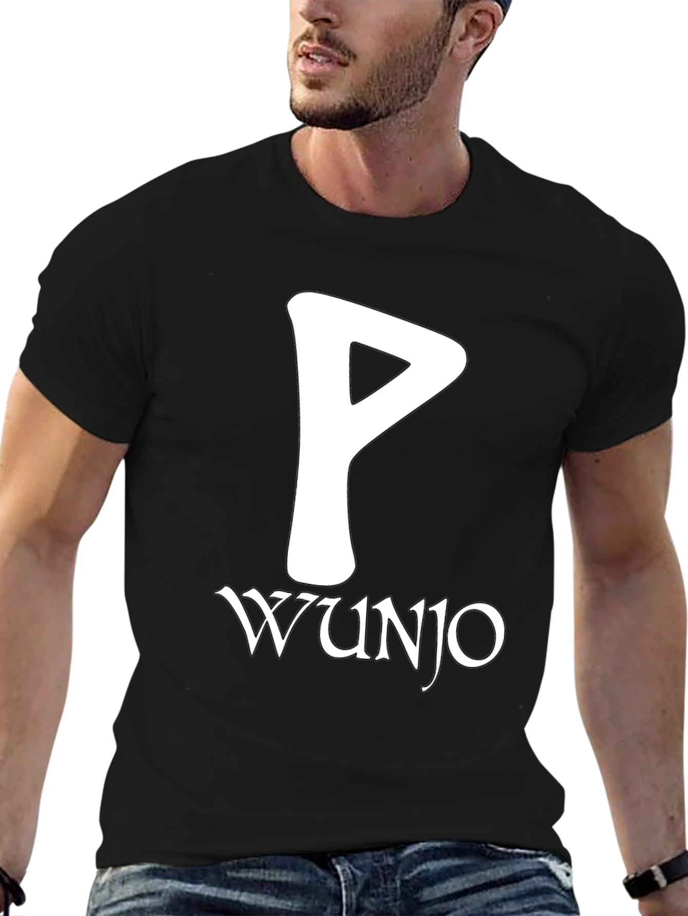 Wunjo Rune T-Shirt - Norse Pagan Symbol