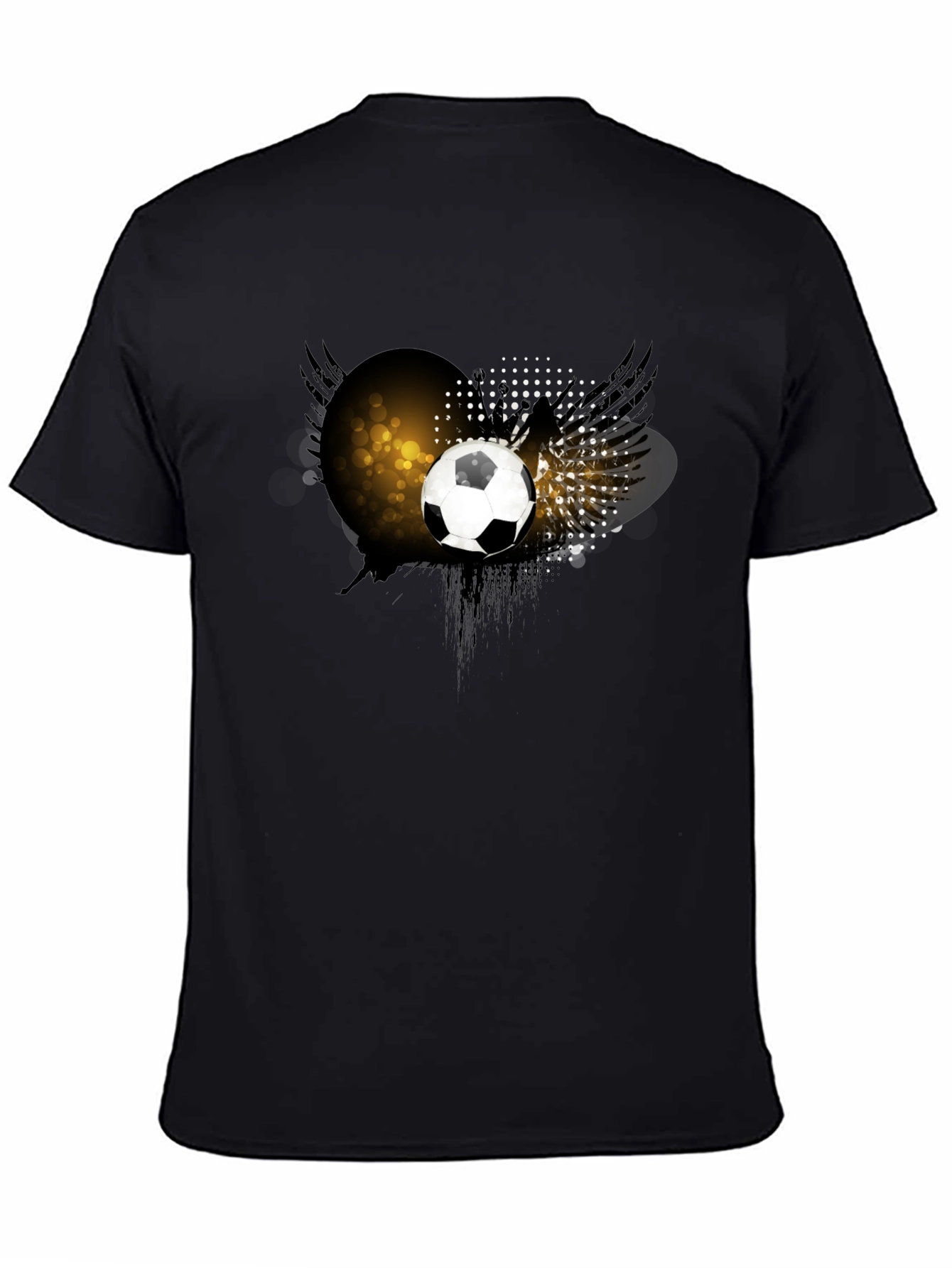 Soccer Ball Graphic T-Shirt - Black