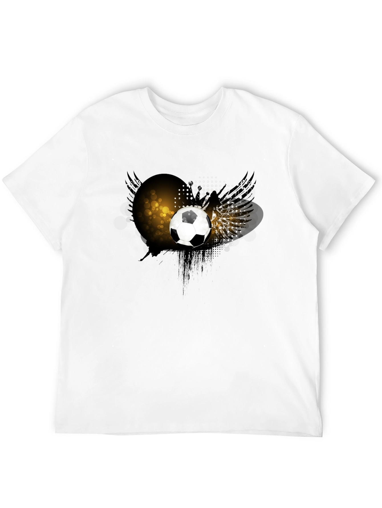Soccer Ball Graphic T-Shirt - Black