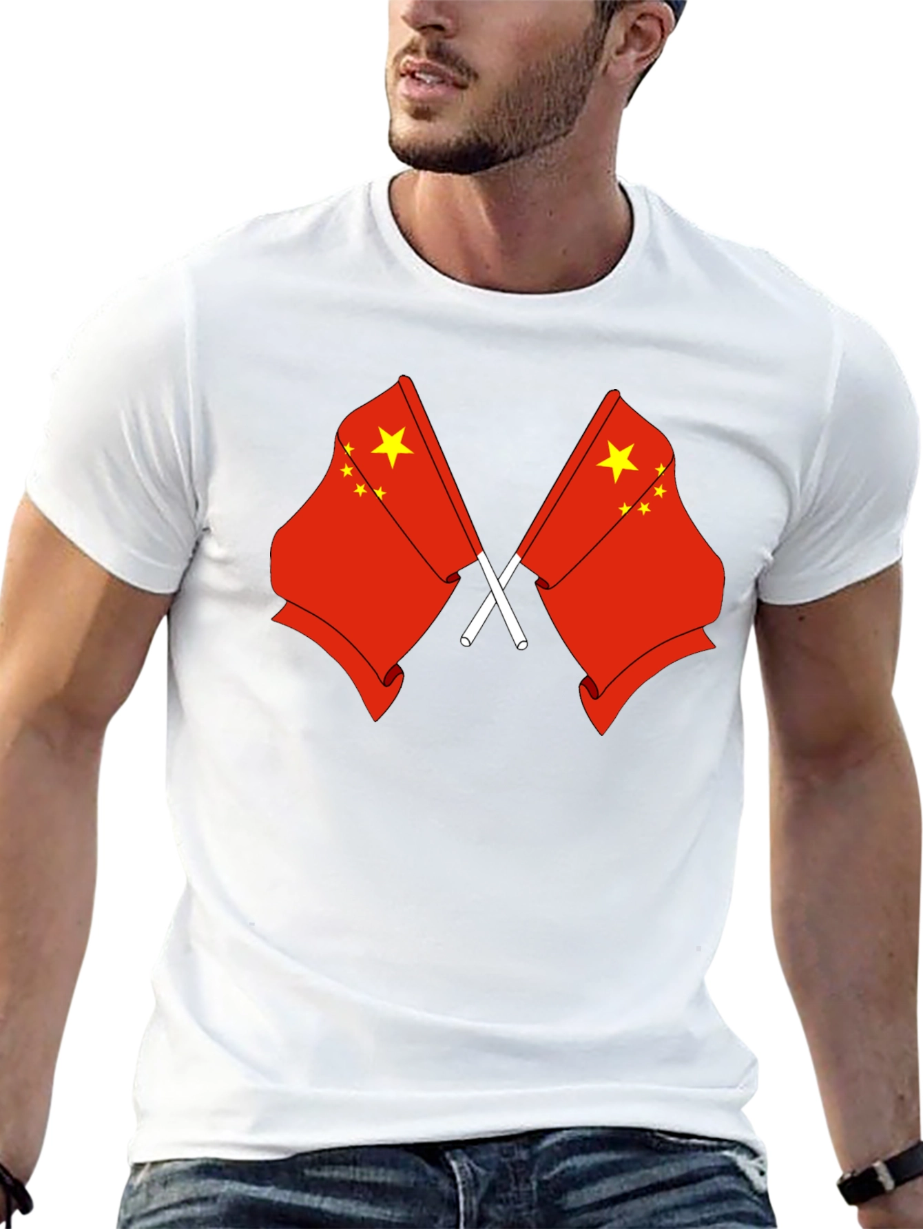 China Flag Graphic T-Shirt - Unisex Black Tee