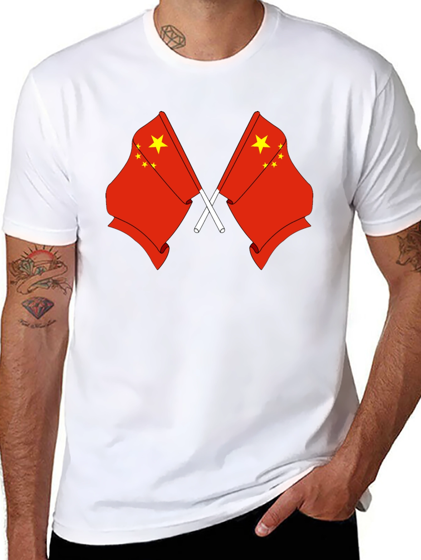 China Flag Graphic T-Shirt - Unisex Black Tee