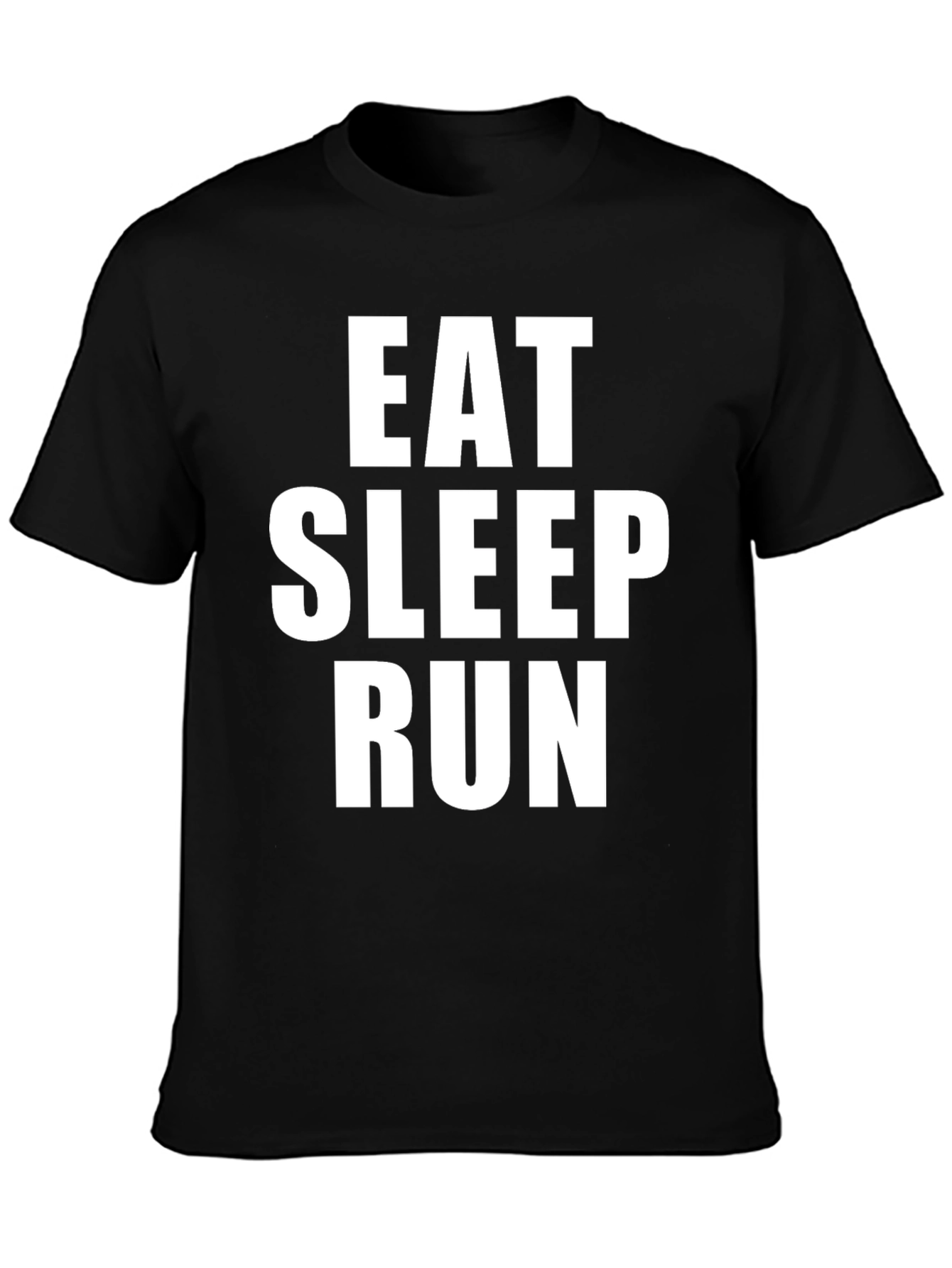 Eat Sleep Run Black Graphic Tee