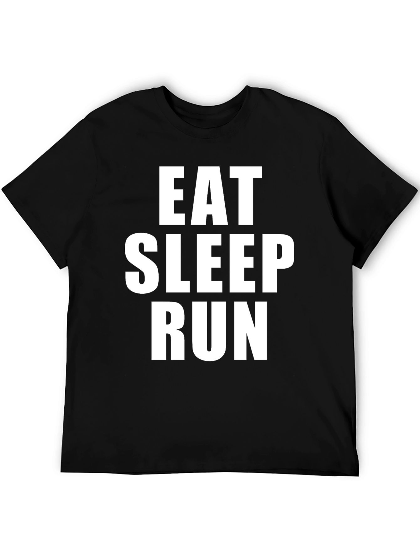 Eat Sleep Run Black Graphic Tee