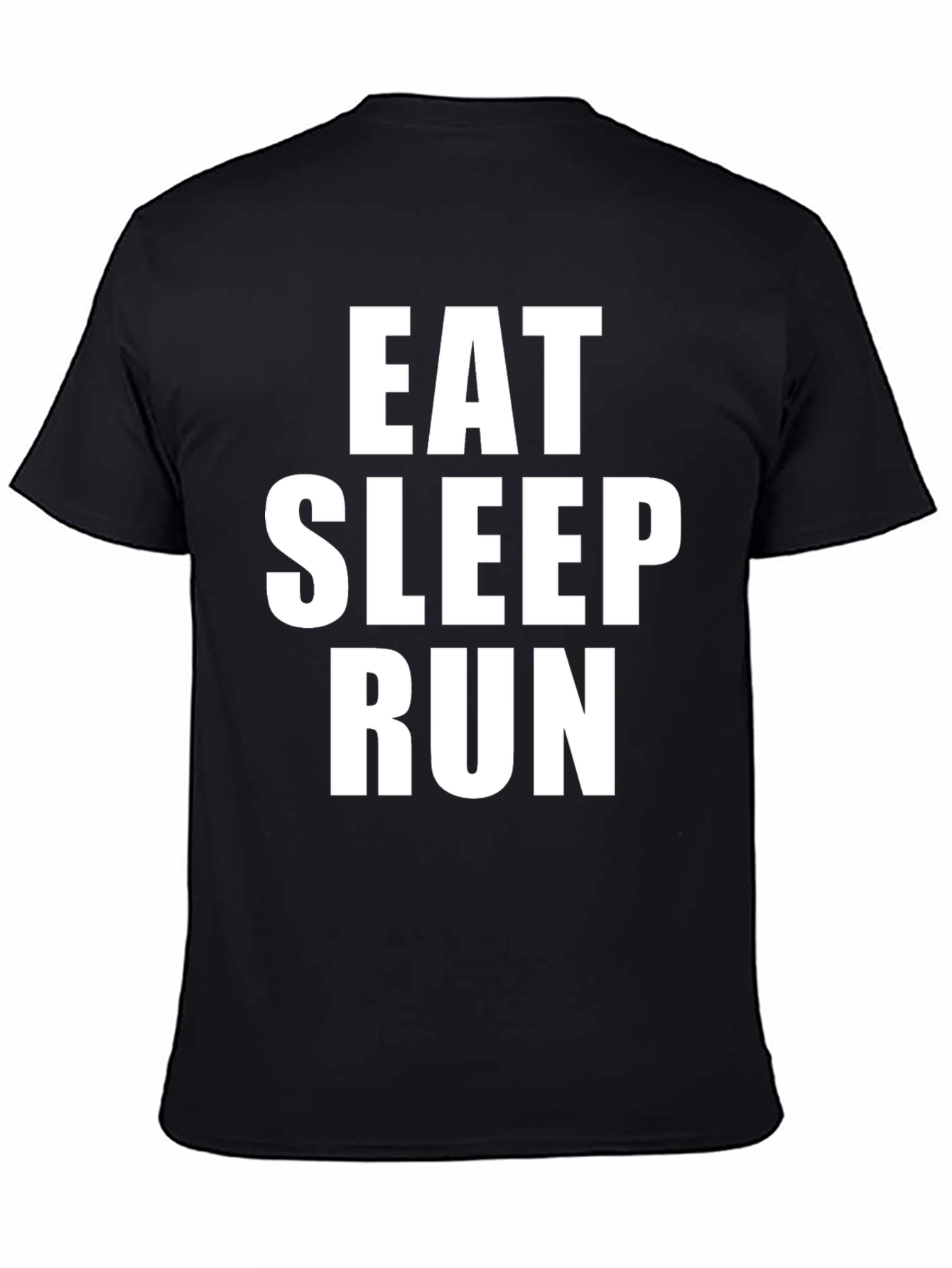 Eat Sleep Run Black Graphic Tee