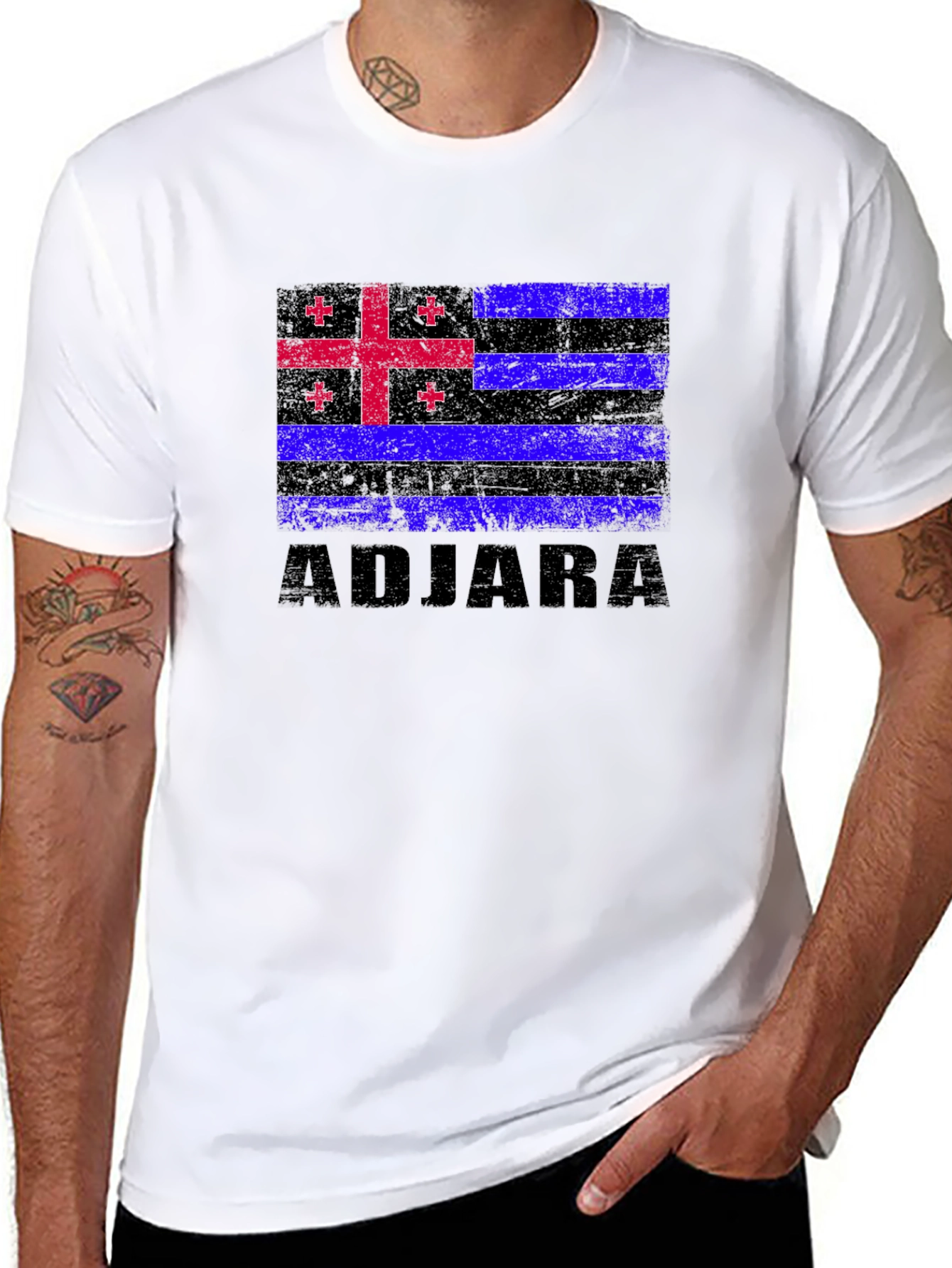 Adjara Flag T-Shirt - Distressed Pride Tee