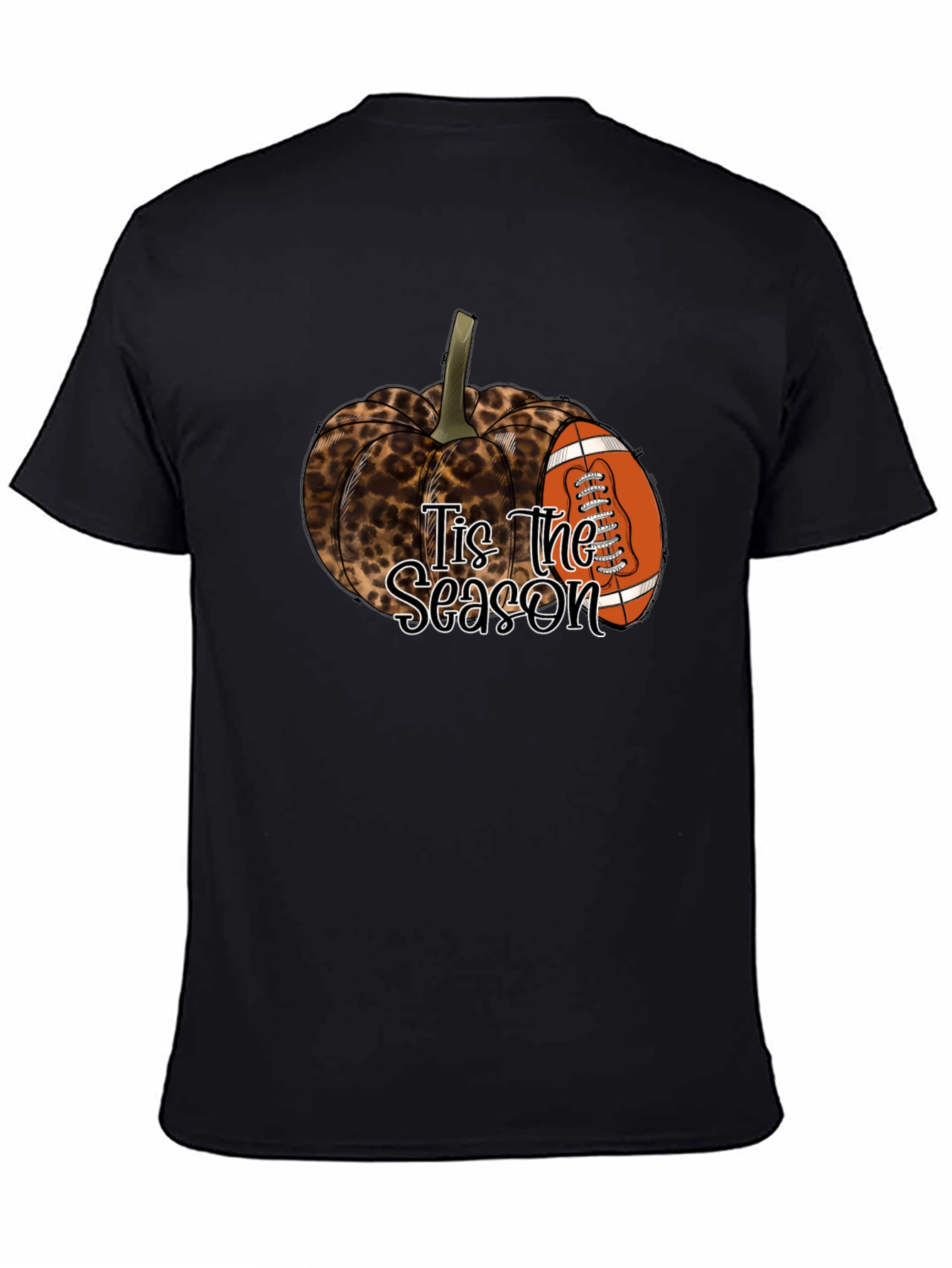 Leopard Pumpkin Football Season T-Shirt
