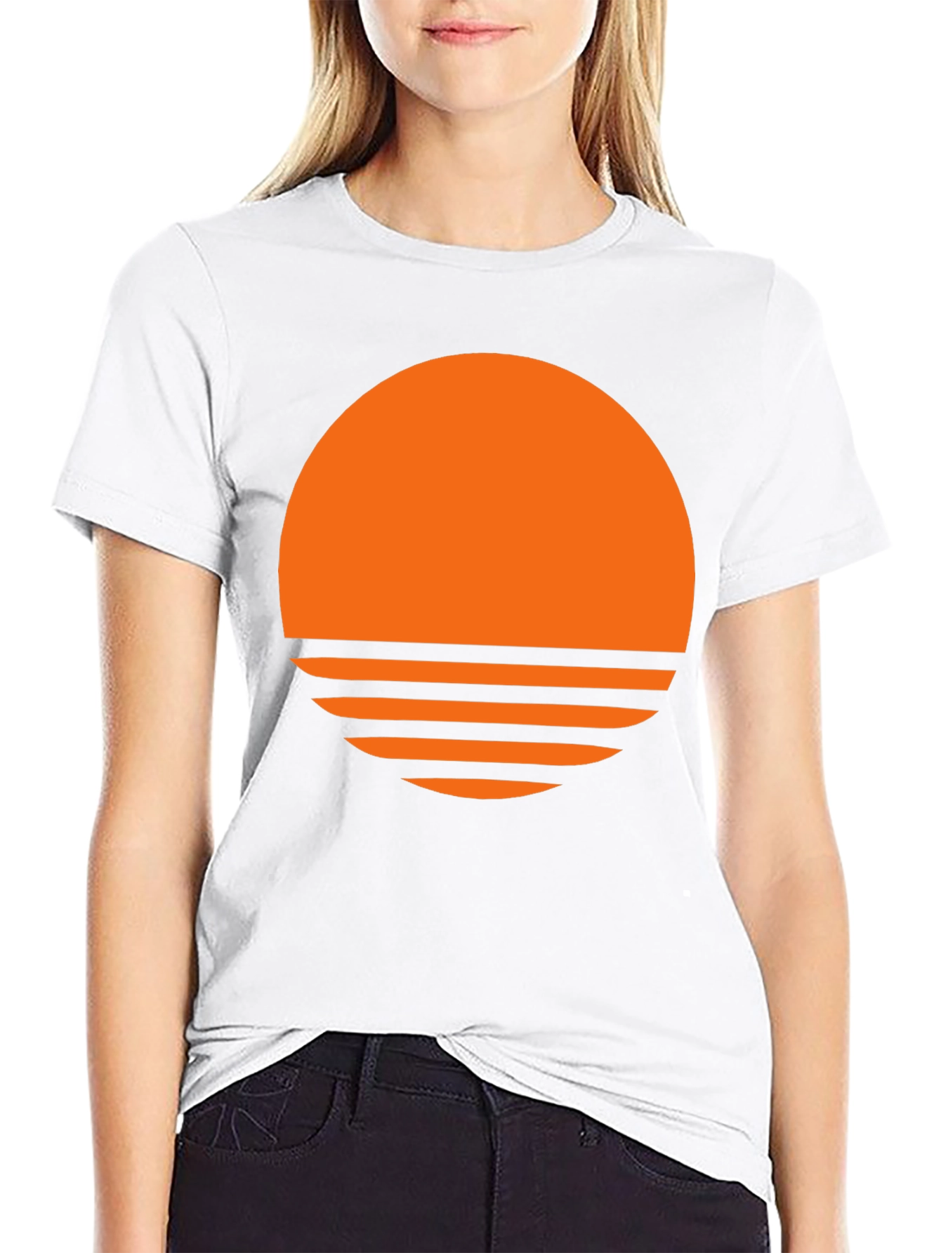 Retro Sunset Graphic T-Shirt - Trendy Black Tee