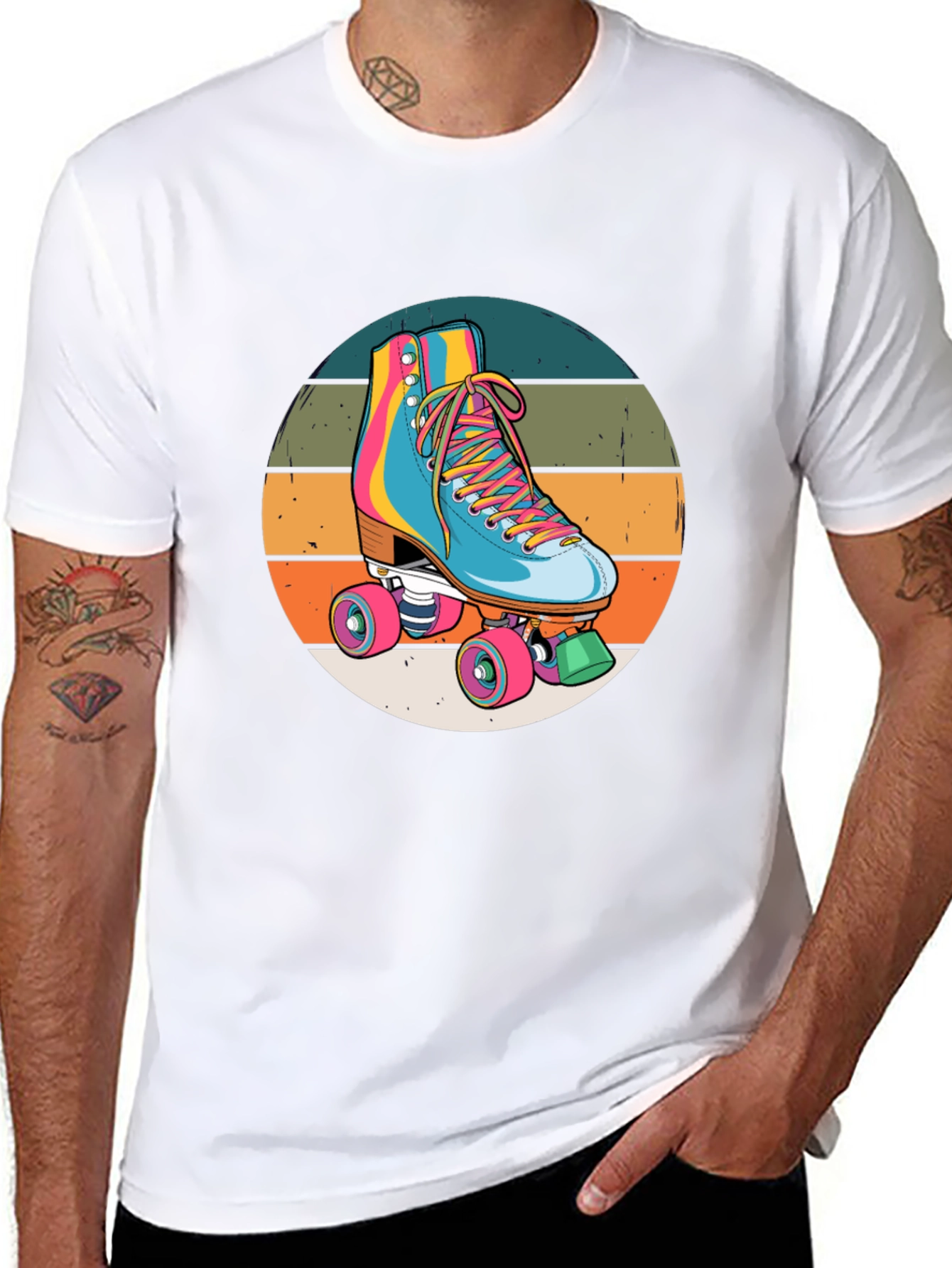 Retro Roller Skate Graphic Tee