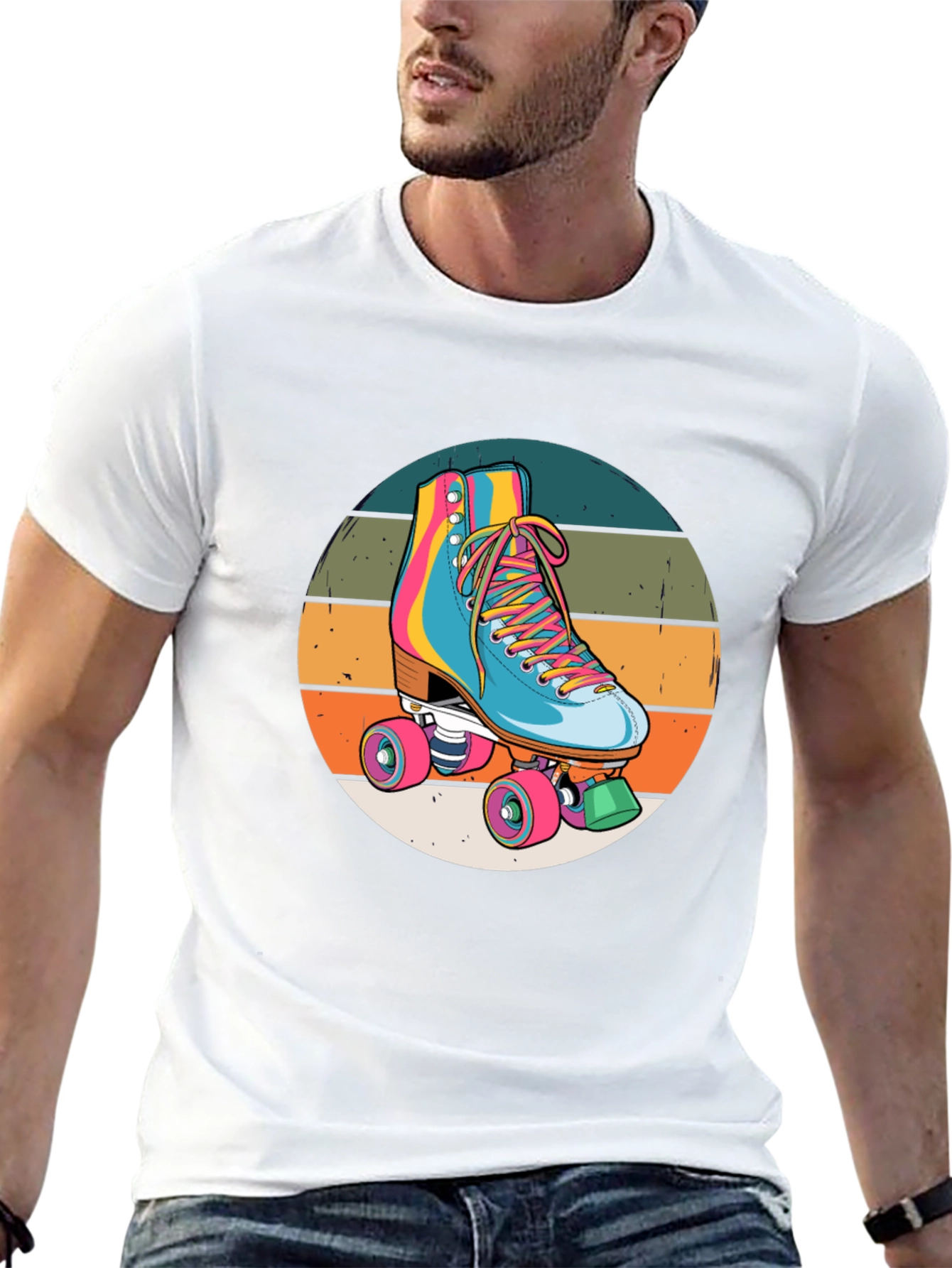 Retro Roller Skate Graphic Tee