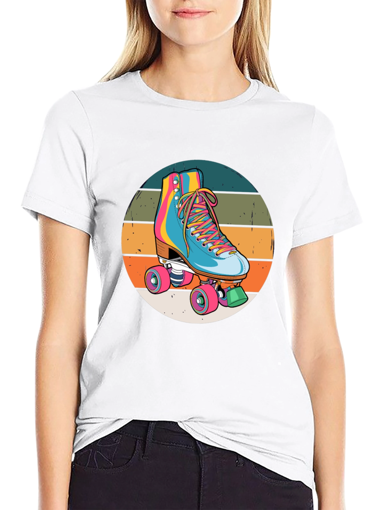 Retro Roller Skate Graphic Tee