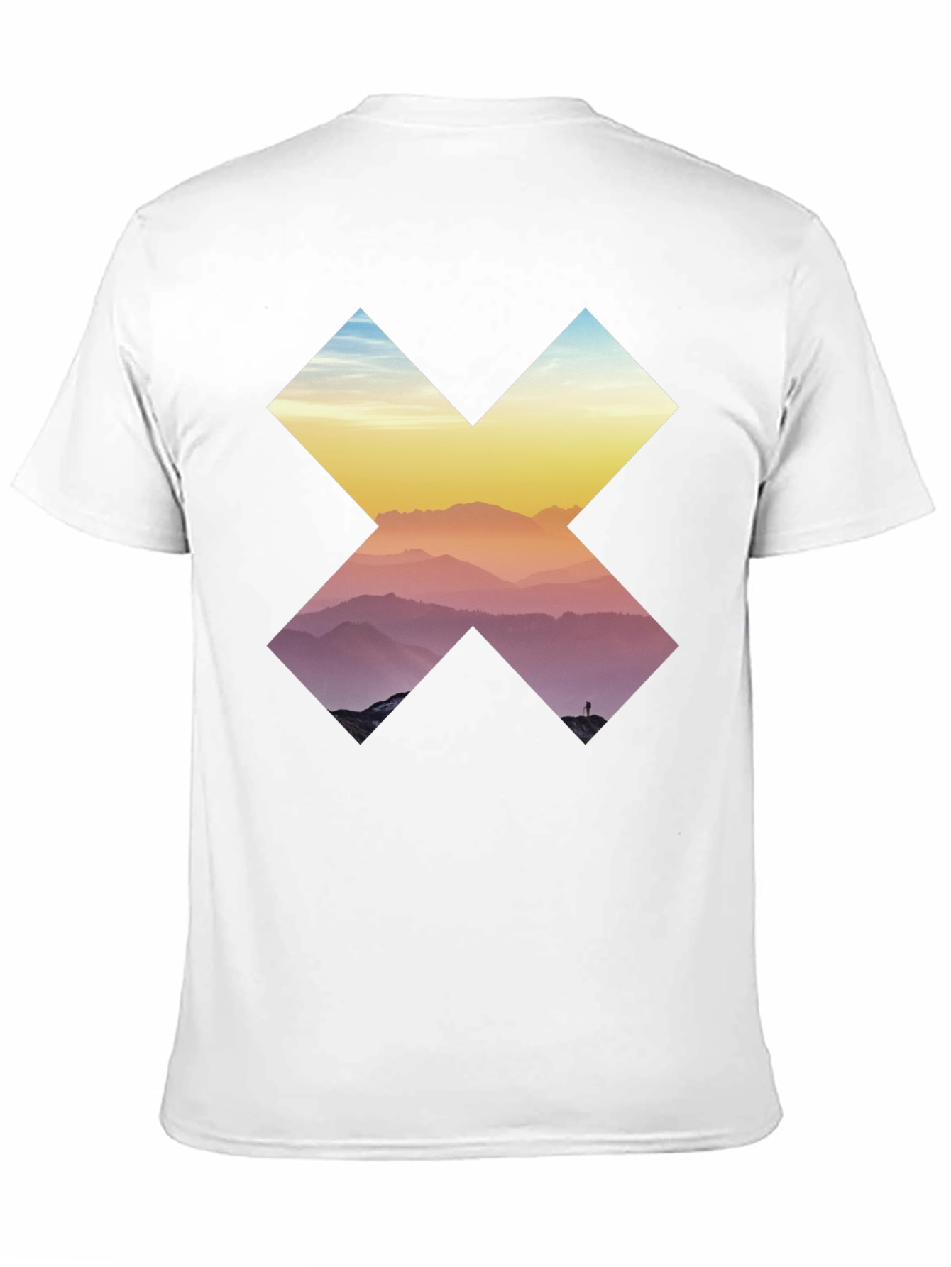 Mountains in Cross Graphic Tee - Black