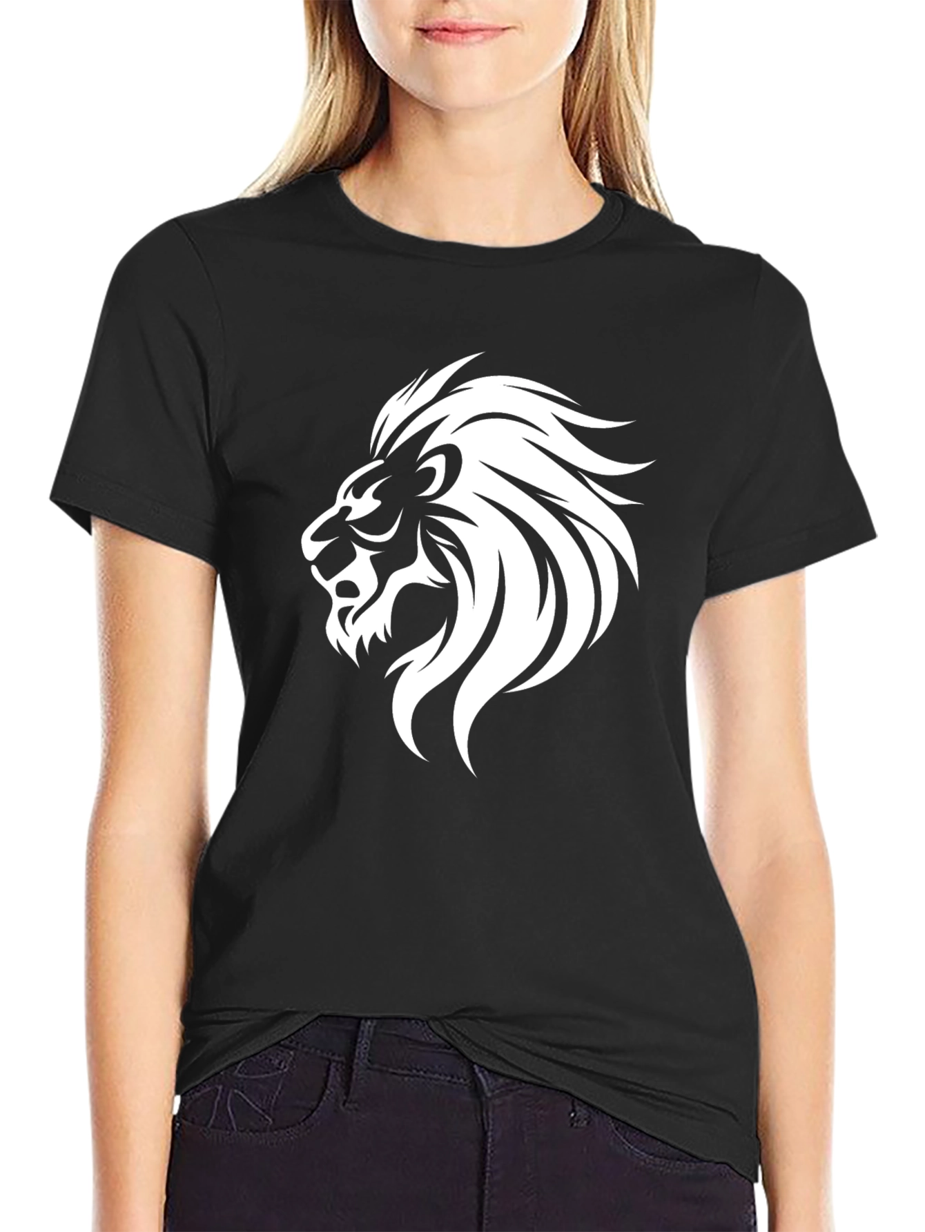Black Lion Graphic T-Shirt - Bold Style