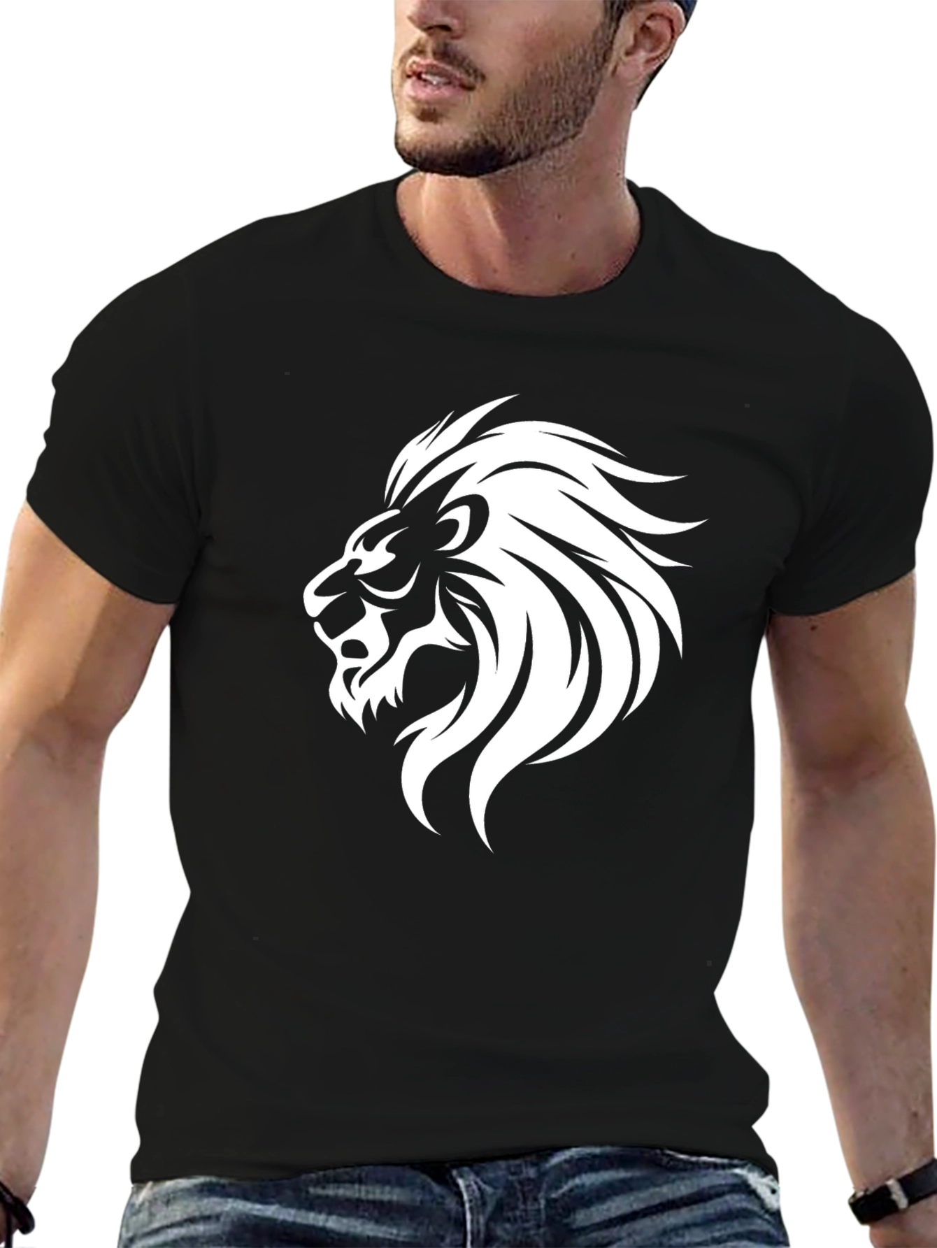 Black Lion Graphic T-Shirt - Bold Style