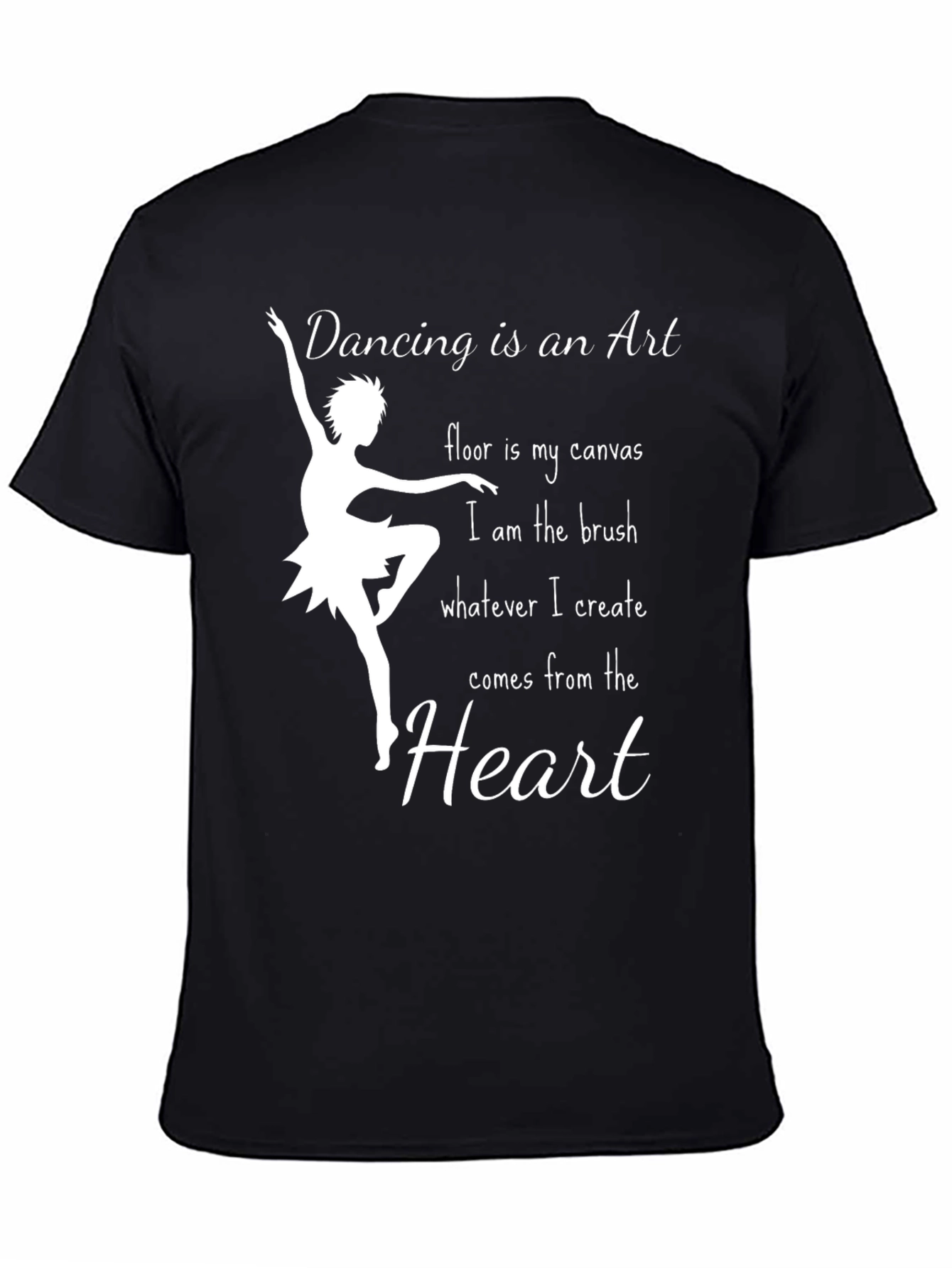 Dancing is an Art T-Shirt - Ballerina Heart
