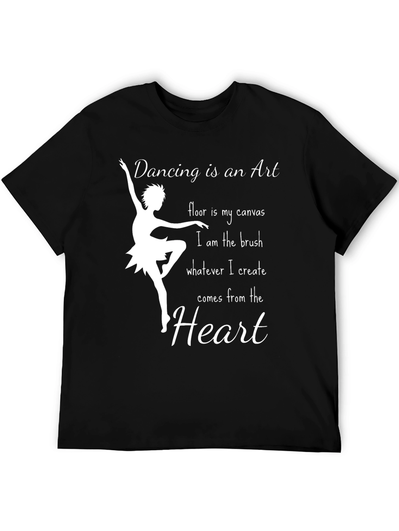 Dancing is an Art T-Shirt - Ballerina Heart
