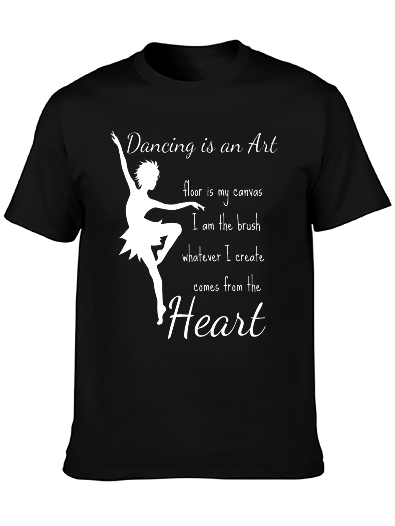 Dancing is an Art T-Shirt - Ballerina Heart