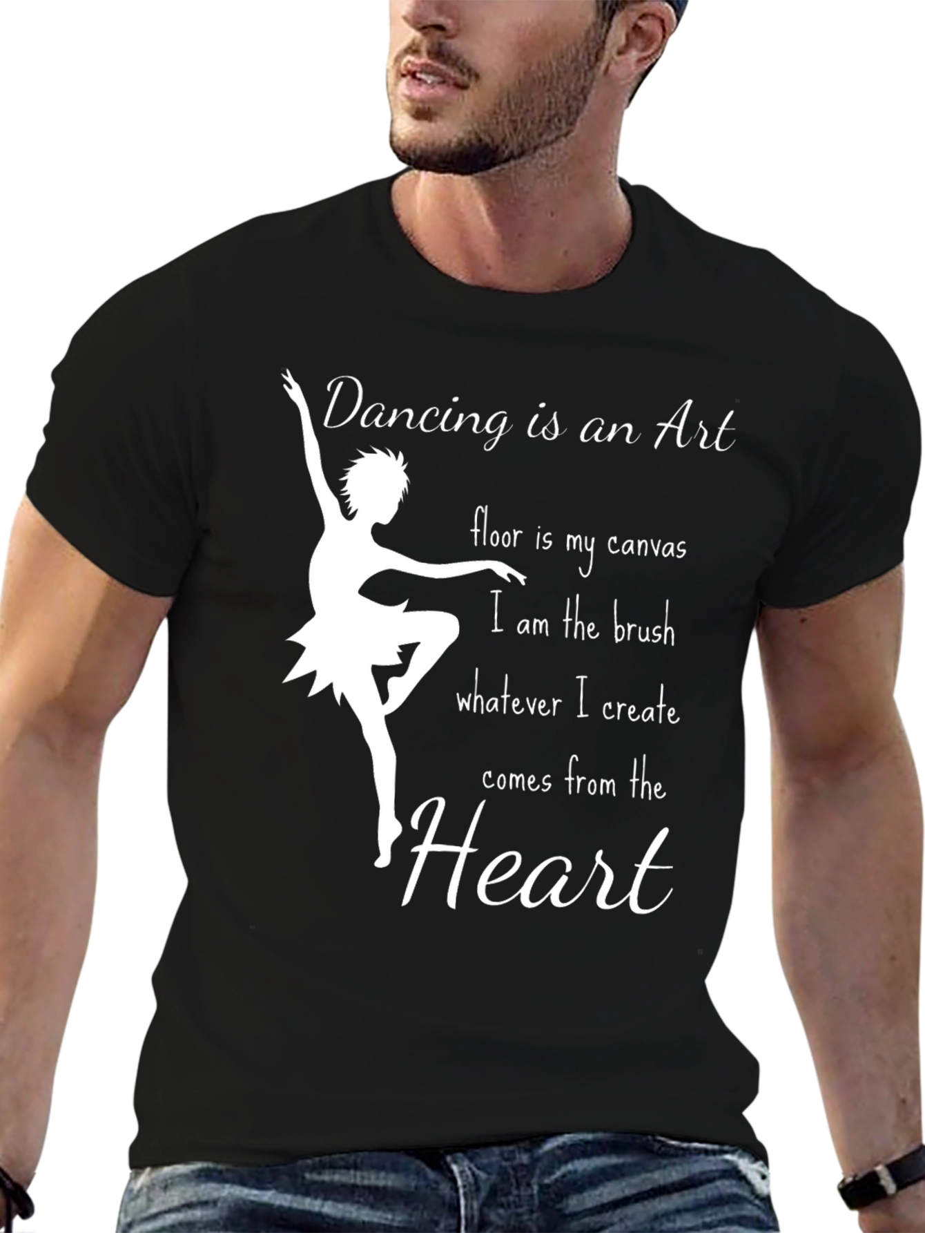 Dancing is an Art T-Shirt - Ballerina Heart