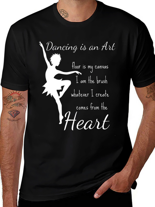 Dancing is an Art T-Shirt - Ballerina Heart