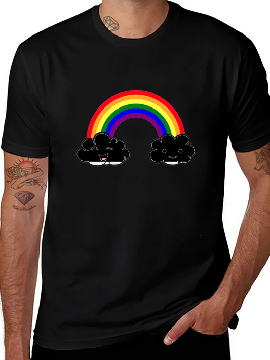 Rainbow Cloud Graphic Tee - Happy Days!
