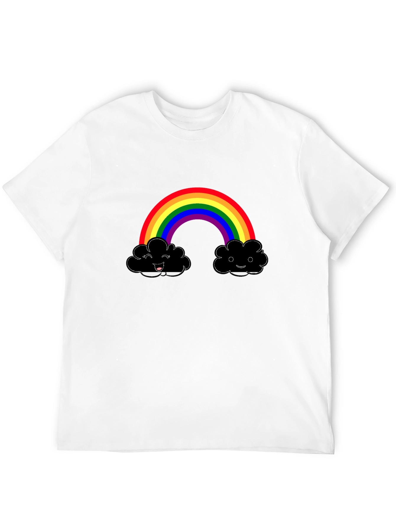 Rainbow Cloud Graphic Tee - Happy Days!