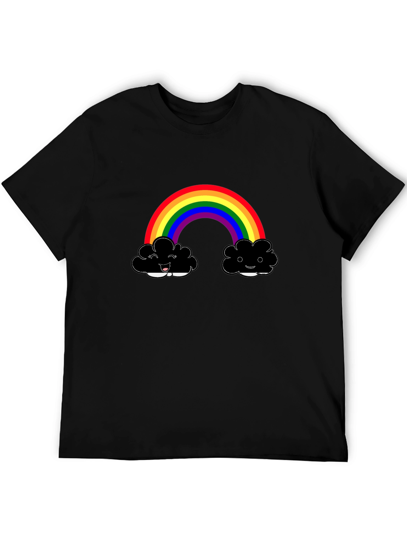 Rainbow Cloud Graphic Tee - Happy Days!