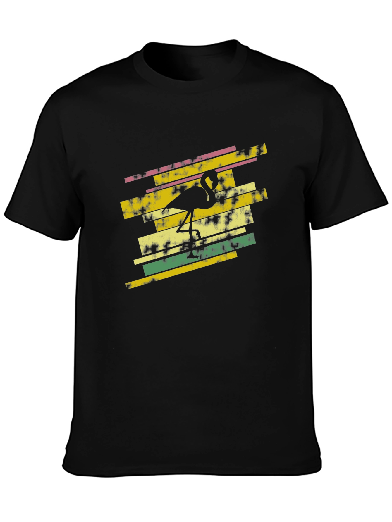 Flamingo Graphic Black T-Shirt