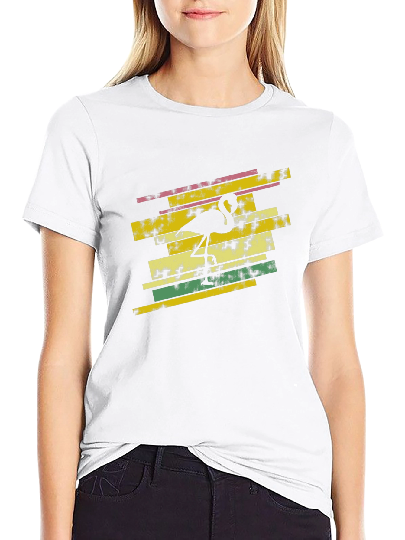 Flamingo Graphic Black T-Shirt
