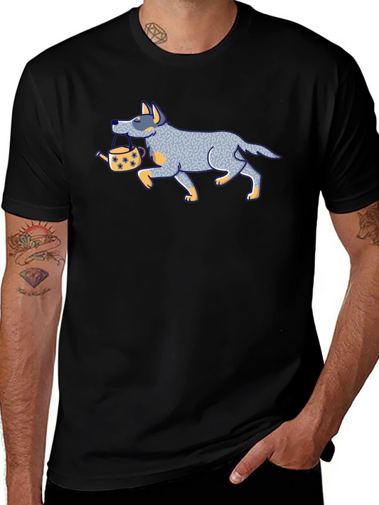 Dog with Teapot Graphic Tee