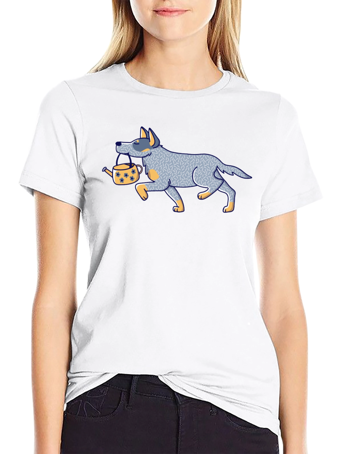 Dog with Teapot Graphic Tee