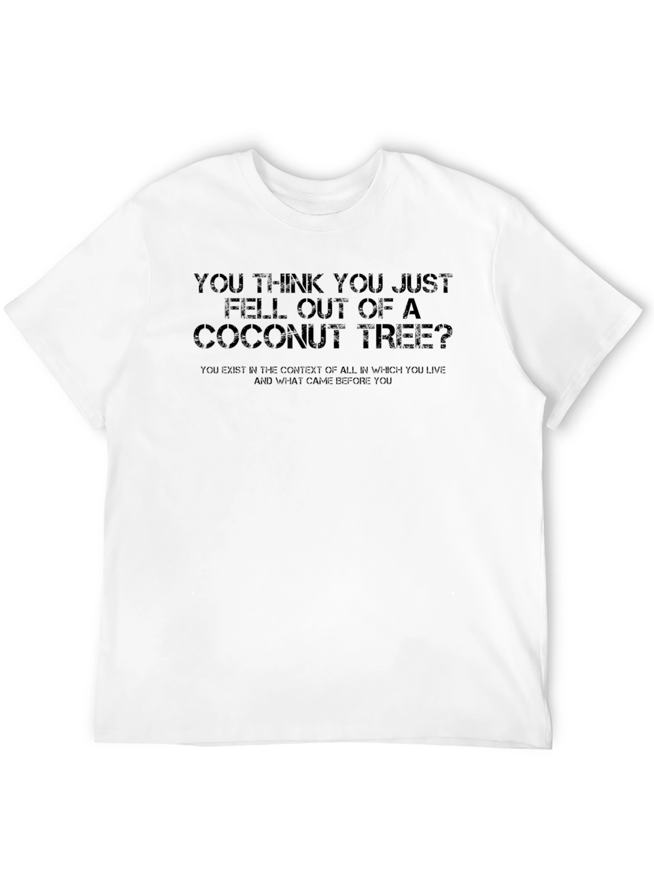 Coconut Tree Graphic T-Shirt - Black