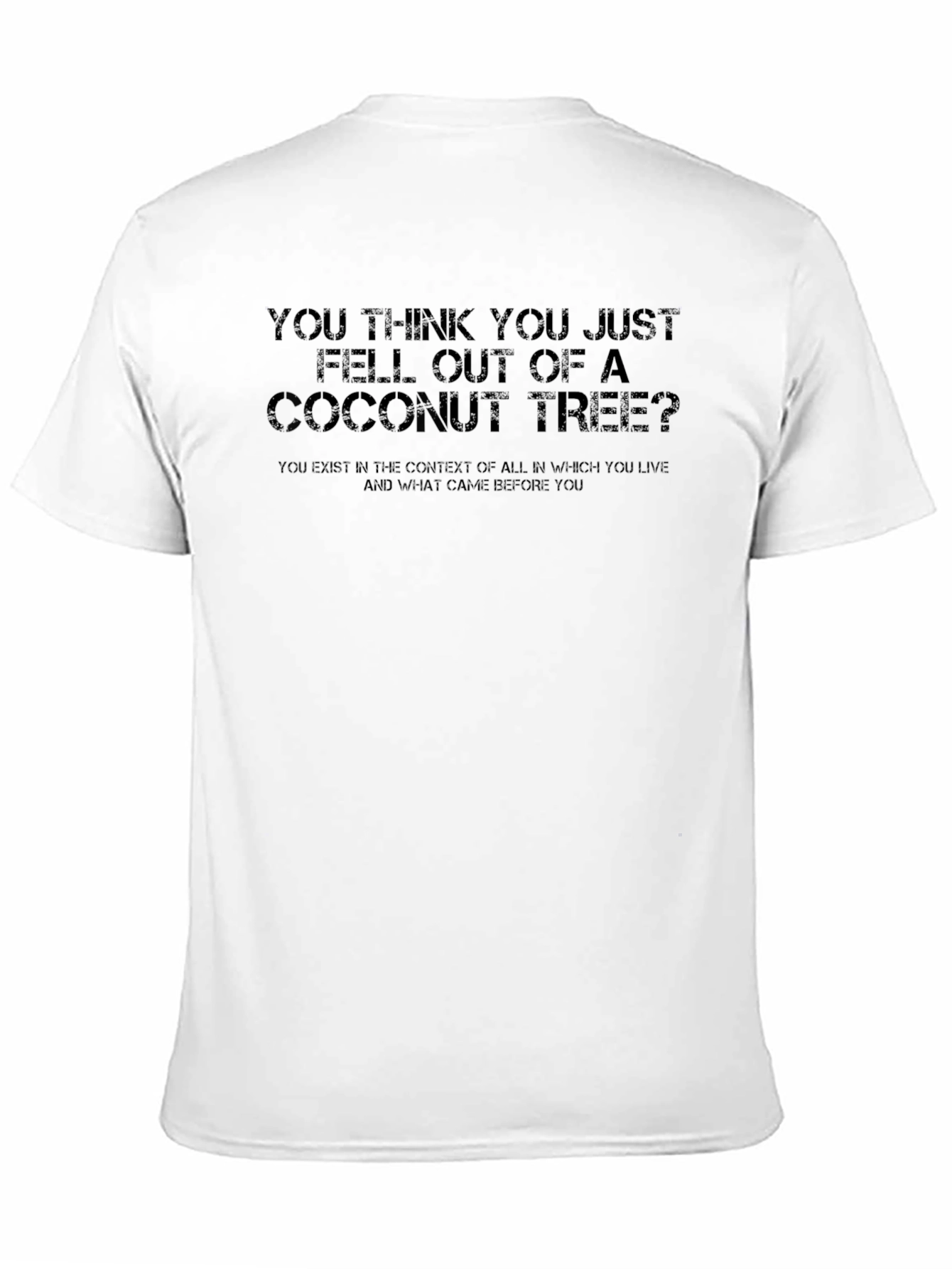 Coconut Tree Graphic T-Shirt - Black
