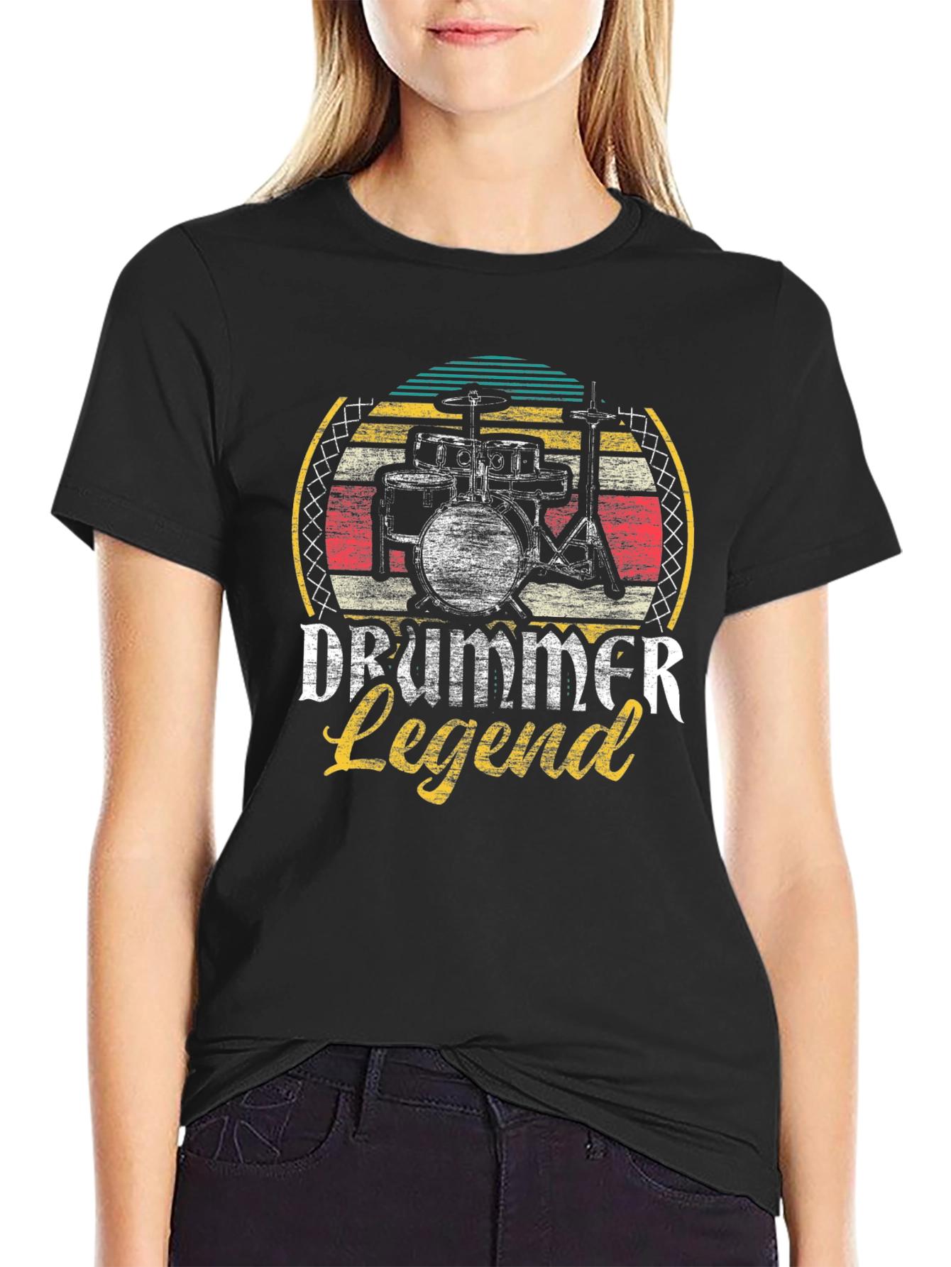 Drummer Legend Graphic T-Shirt - Music Lover Tee