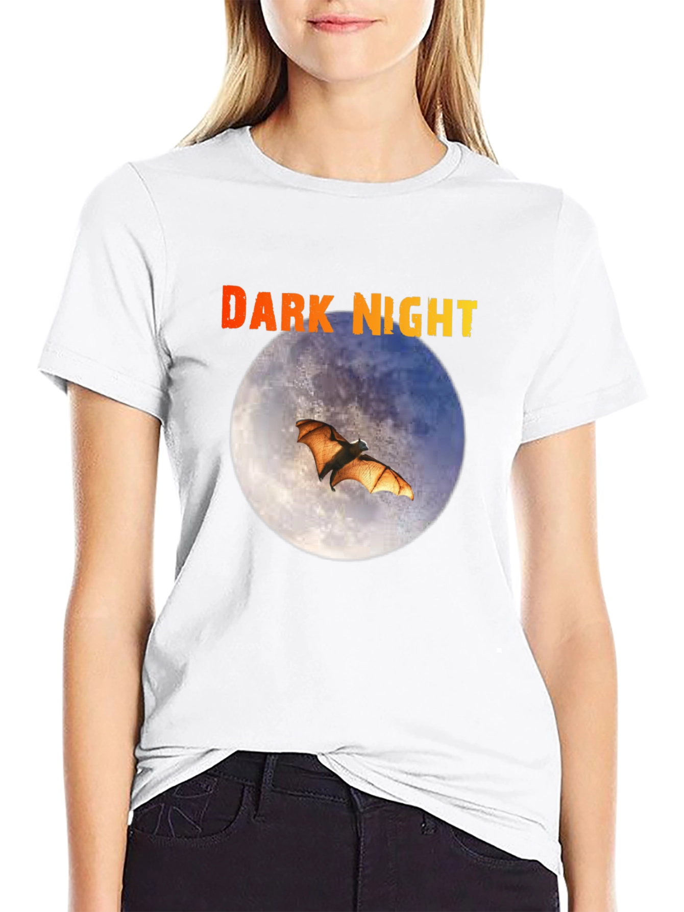 Dark Night Bat Moon Graphic Tee