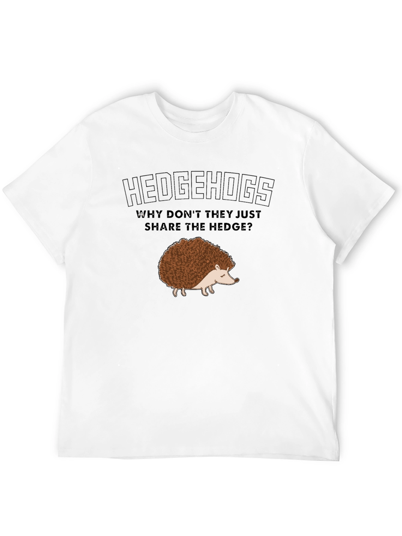 Hedgehogs Share the Hedge Black Graphic T-Shirt