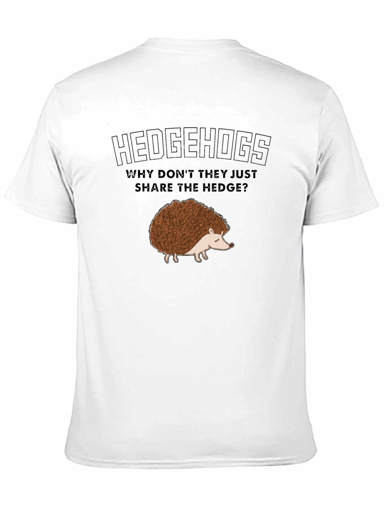 Hedgehogs Share the Hedge Black Graphic T-Shirt