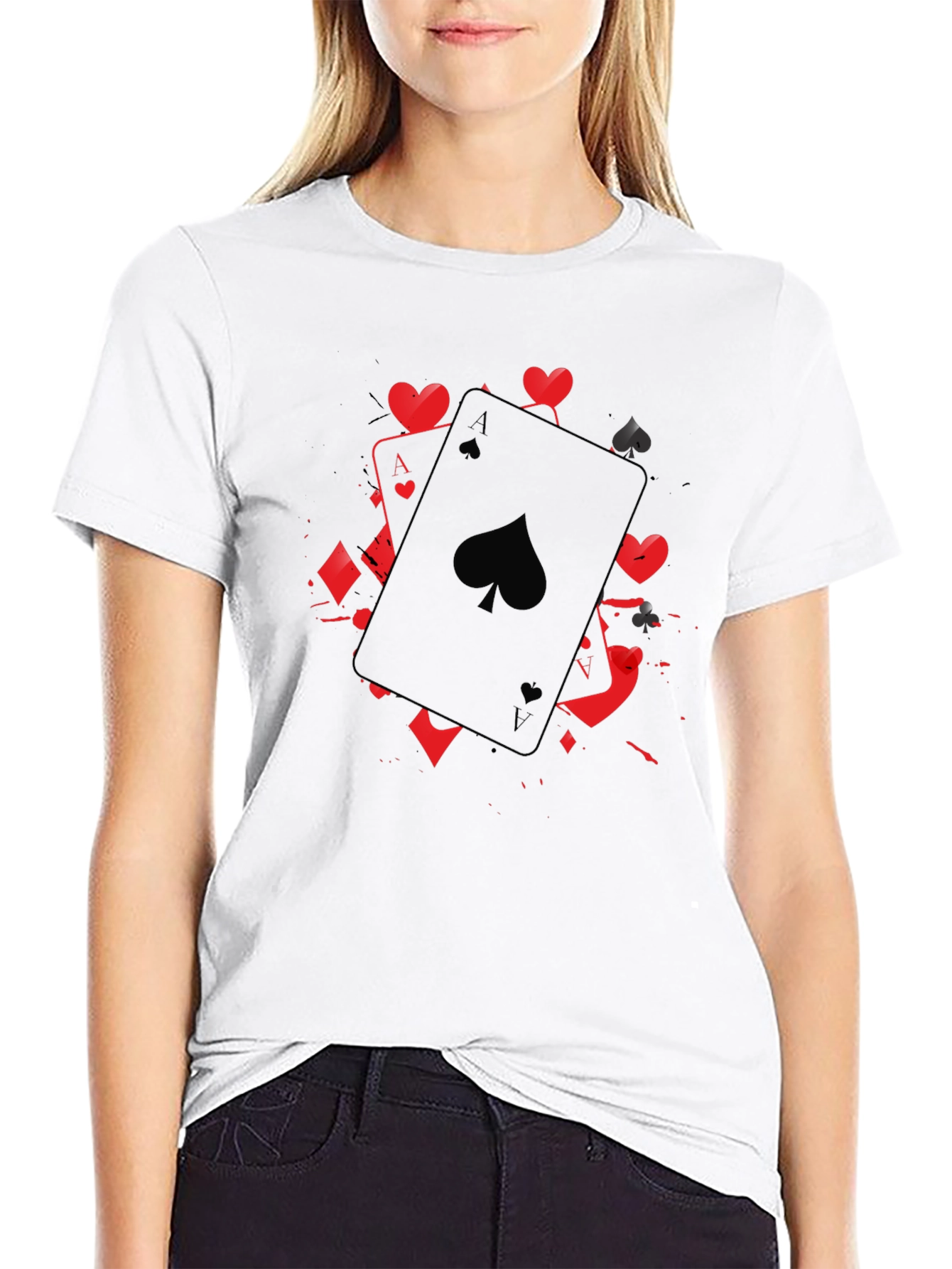 Ace of Spades Graphic T-Shirt - Black Casual Tee