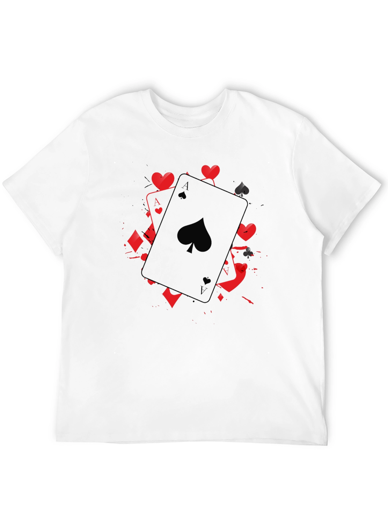 Ace of Spades Graphic T-Shirt - Black Casual Tee