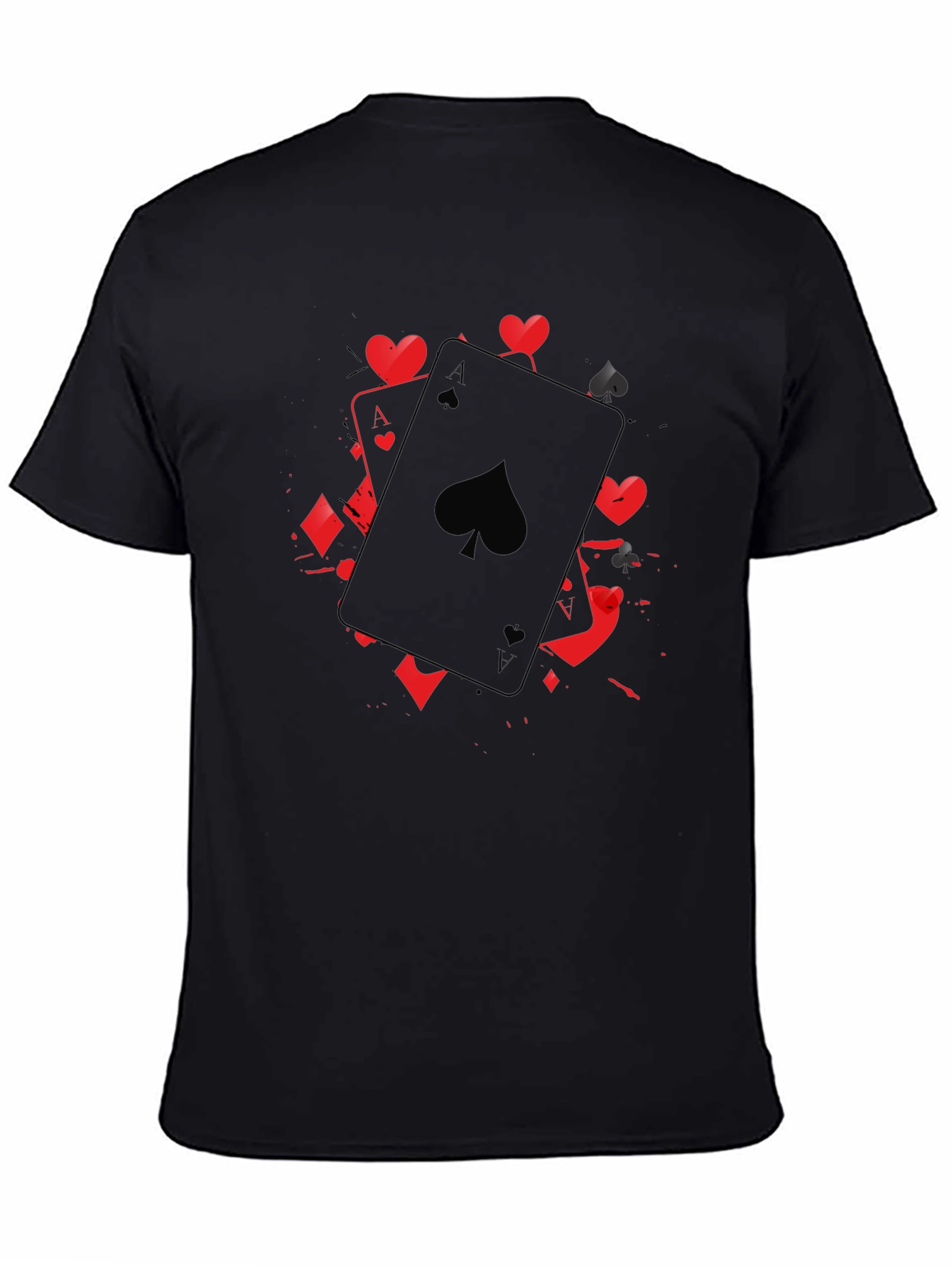 Ace of Spades Graphic T-Shirt - Black Casual Tee