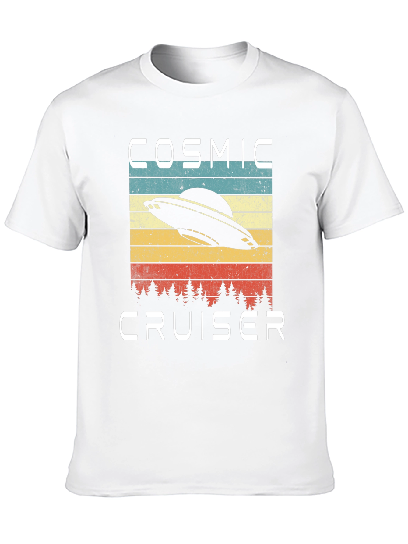 Cosmic Cruiser T-Shirt - Retro UFO Design