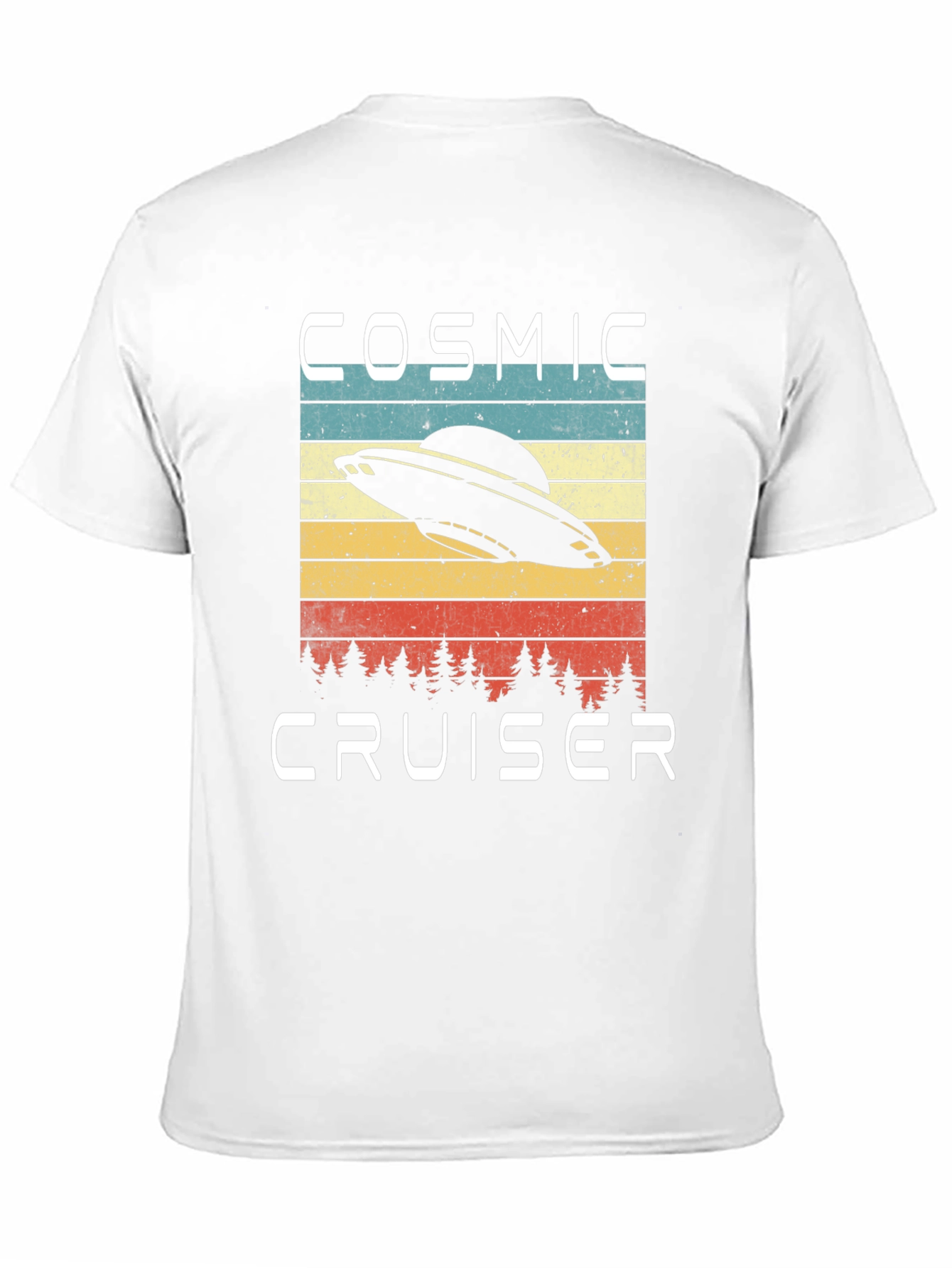 Cosmic Cruiser T-Shirt - Retro UFO Design