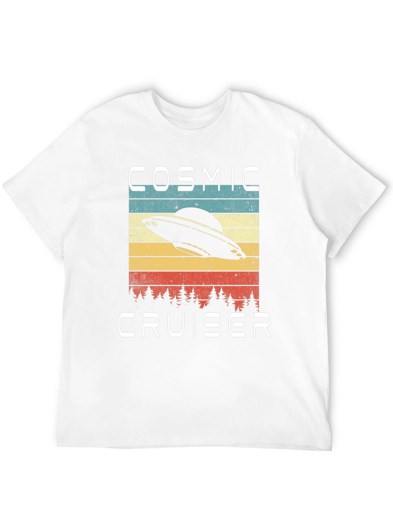 Cosmic Cruiser T-Shirt - Retro UFO Design