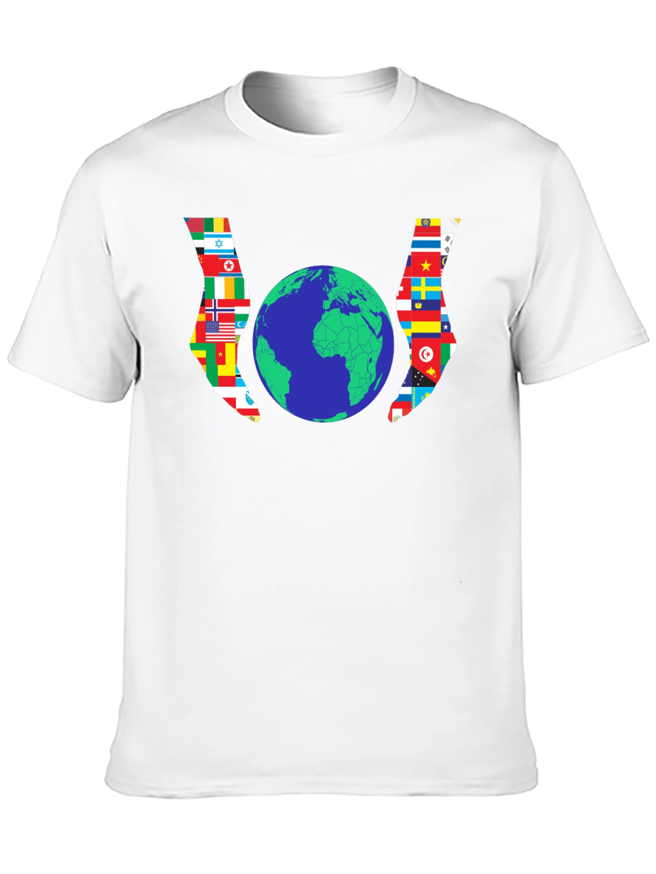 Global Unity T-Shirt - Flags Around the World