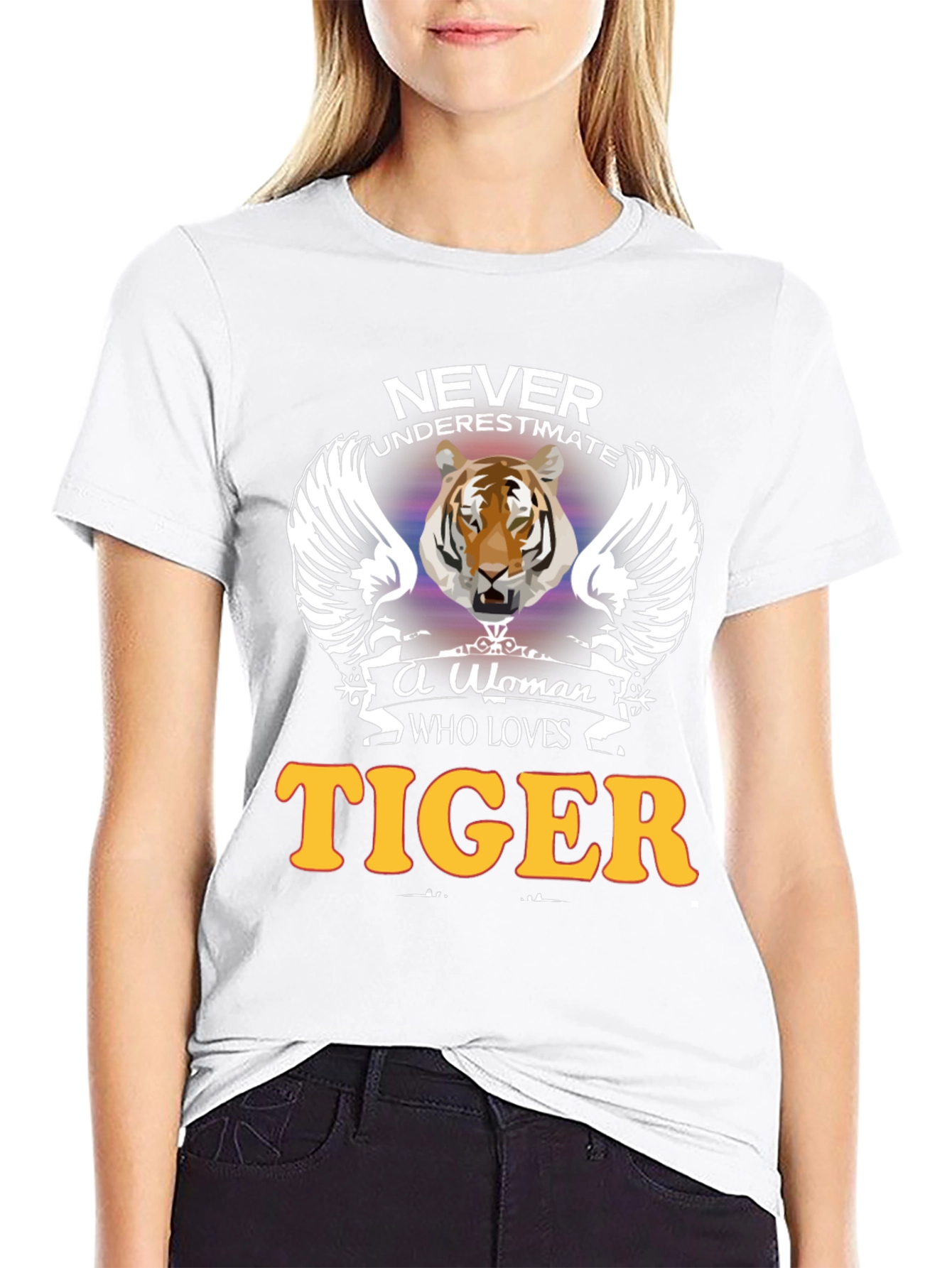 Never Underestimate A Woman Who Loves TIGER T-Shirt
