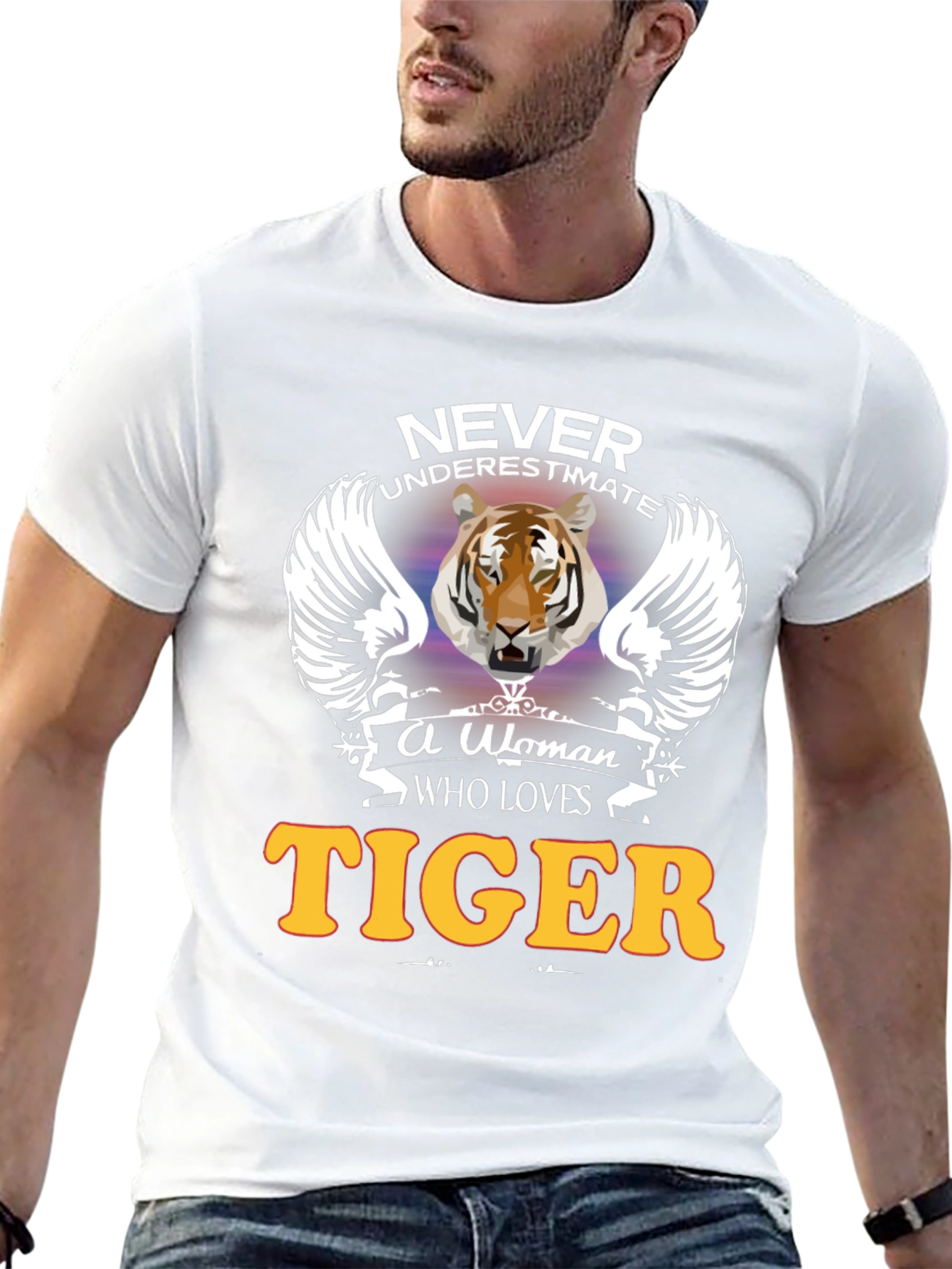 Never Underestimate A Woman Who Loves TIGER T-Shirt