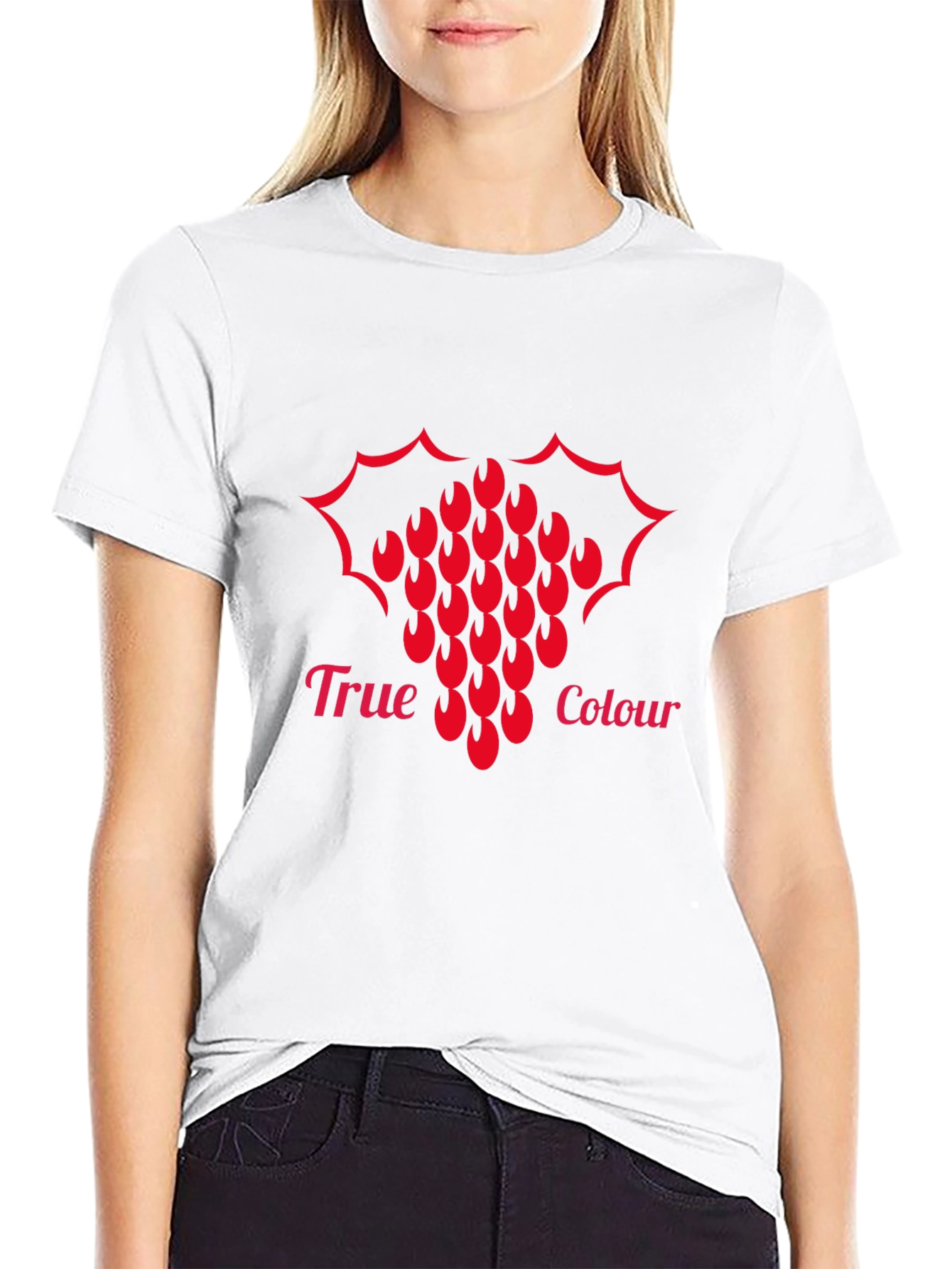 True Colour Graphic Tee - Bold Red Design
