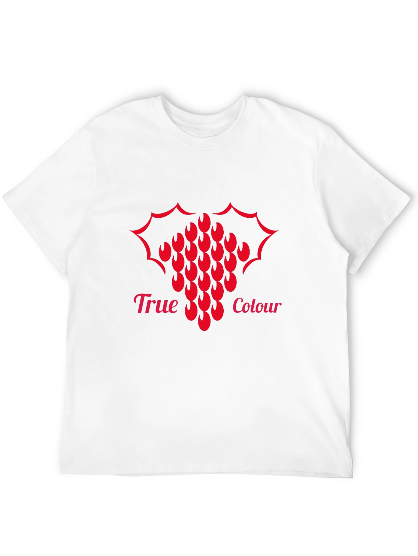 True Colour Graphic Tee - Bold Red Design