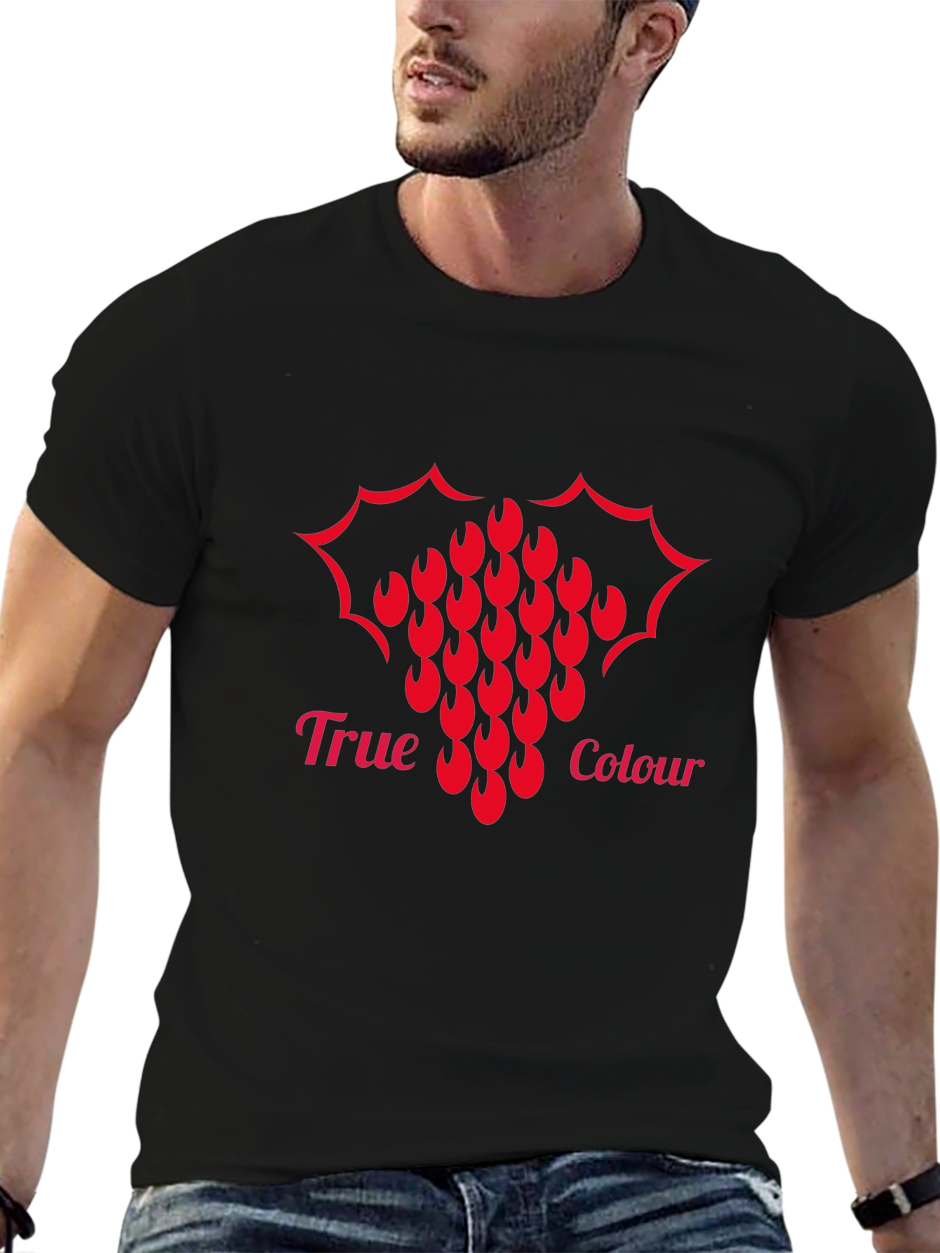 True Colour Graphic Tee - Bold Red Design