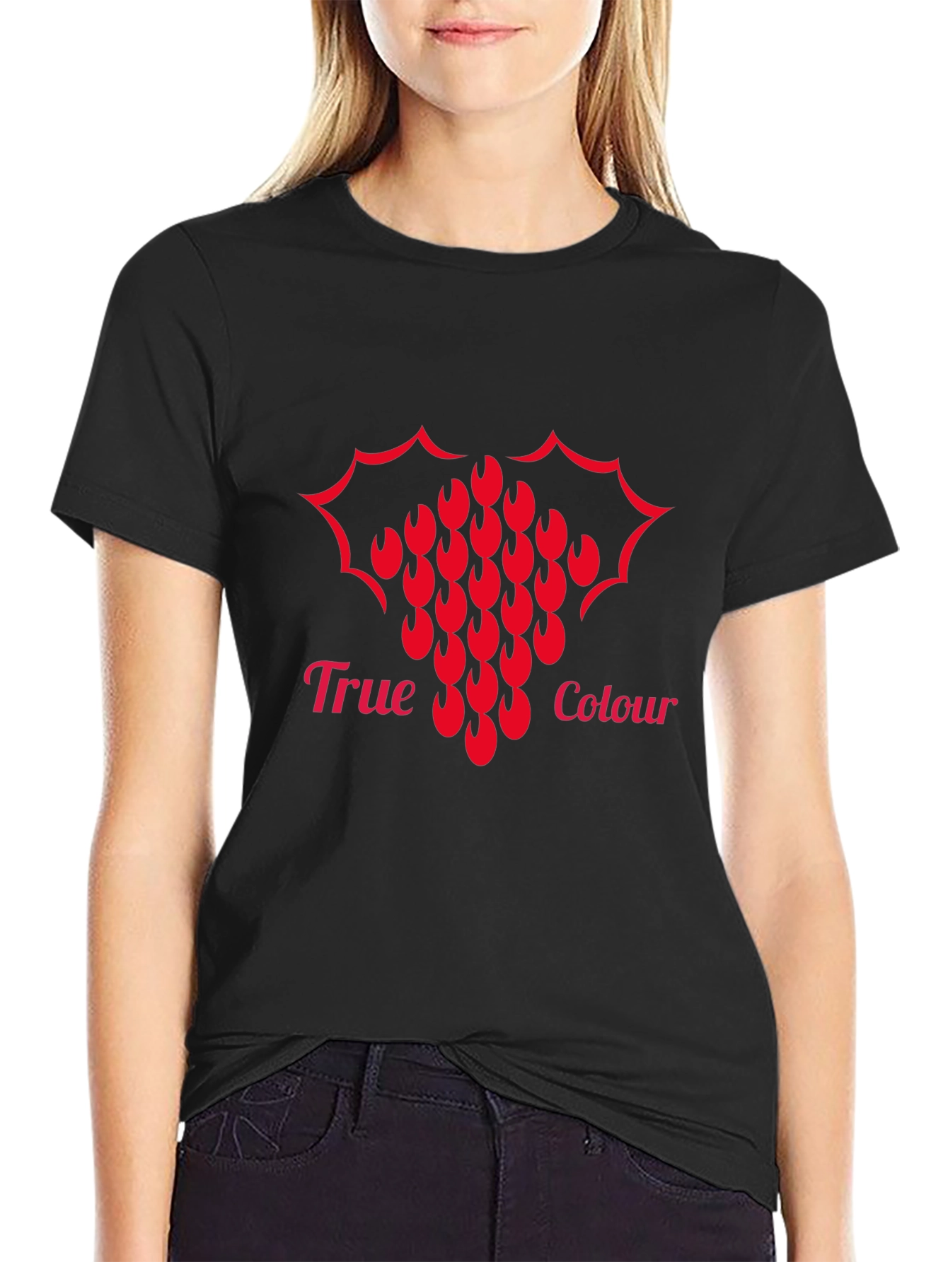 True Colour Graphic Tee - Bold Red Design