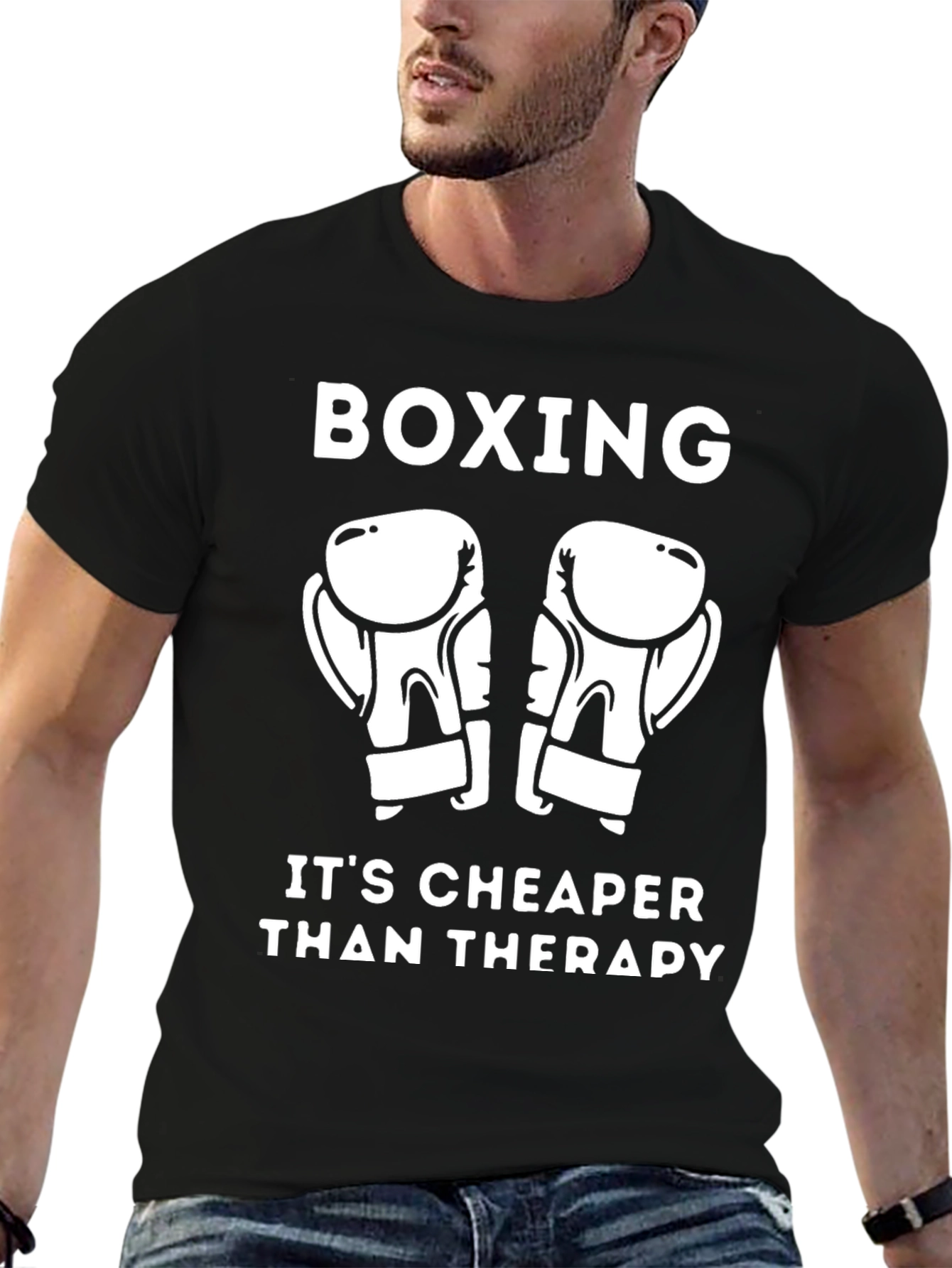 Boxing Therapy T-Shirt - Funny Workout Tee
