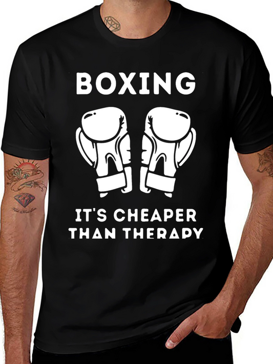 Boxing Therapy T-Shirt - Funny Workout Tee